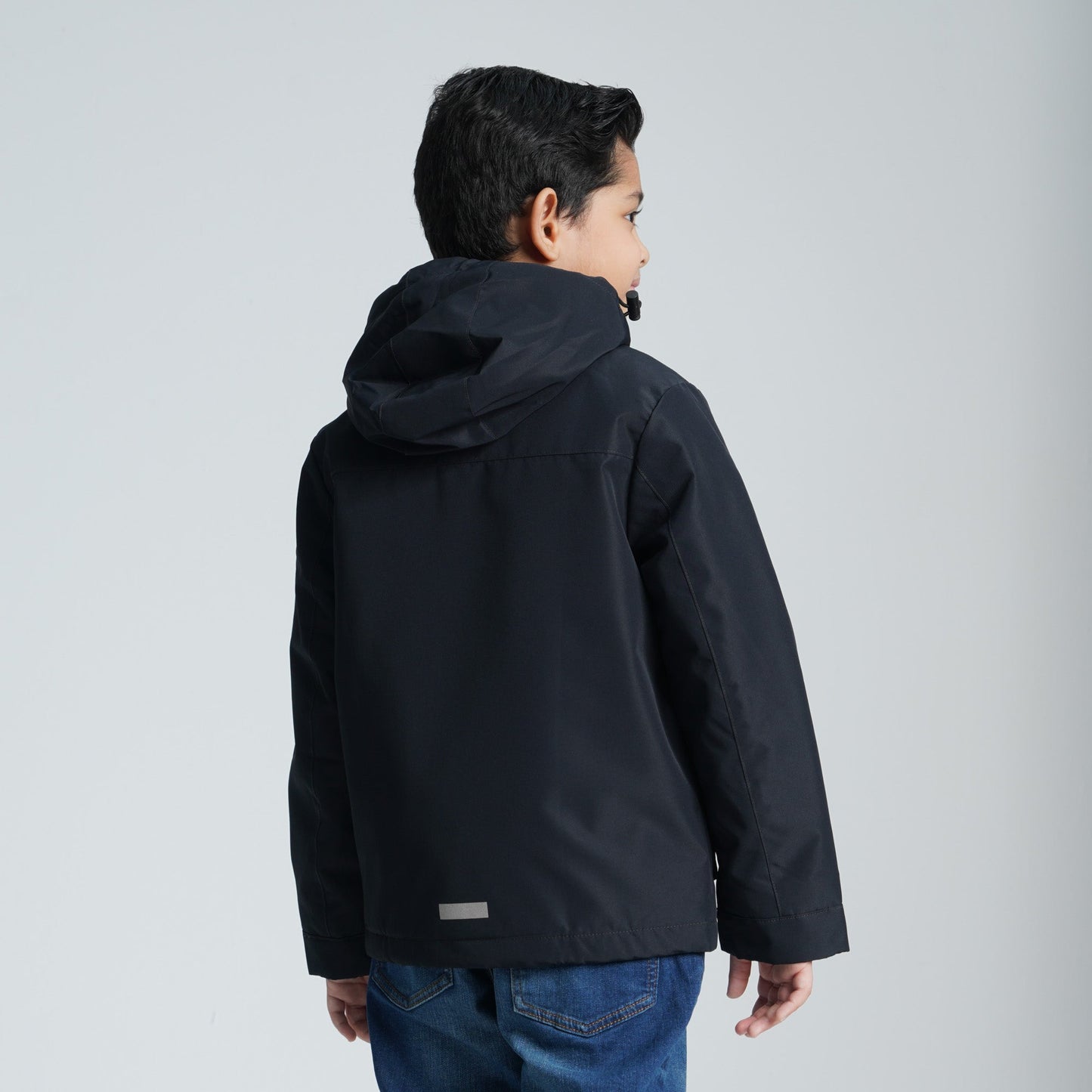Boy's Black Windbreaker