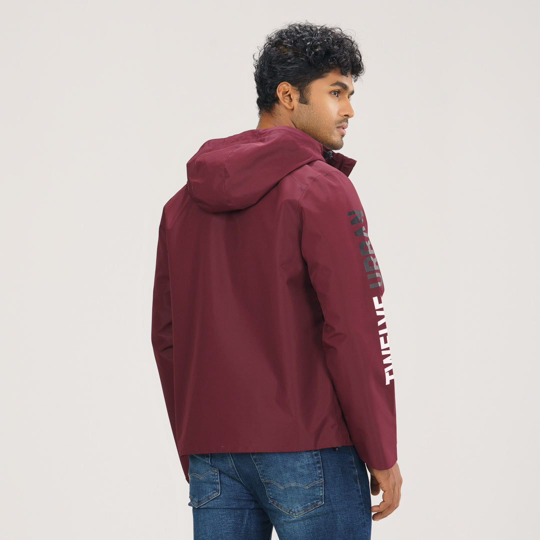 Mens Maroon Windbreaker