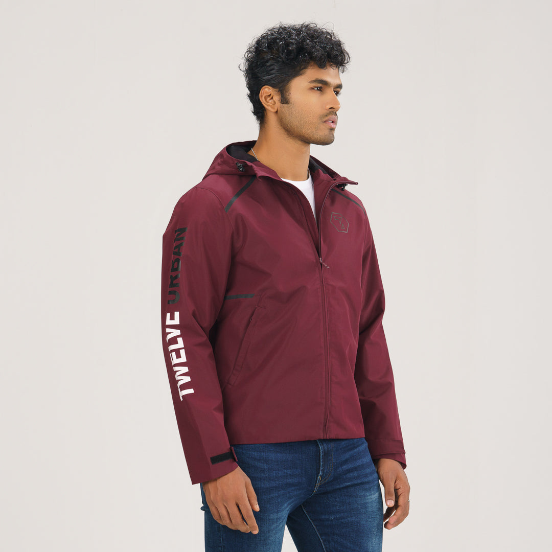 Mens Maroon Windbreaker