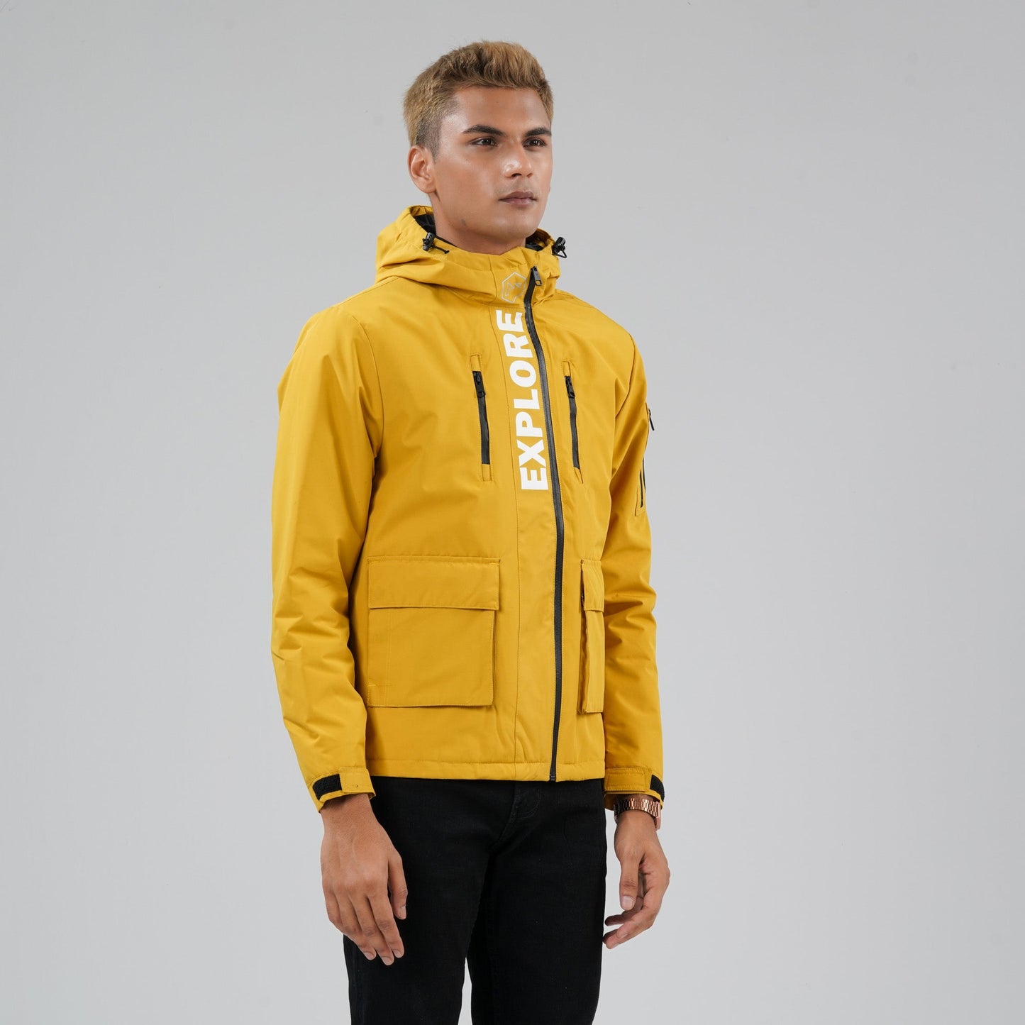 Mens Mustard Windbreaker