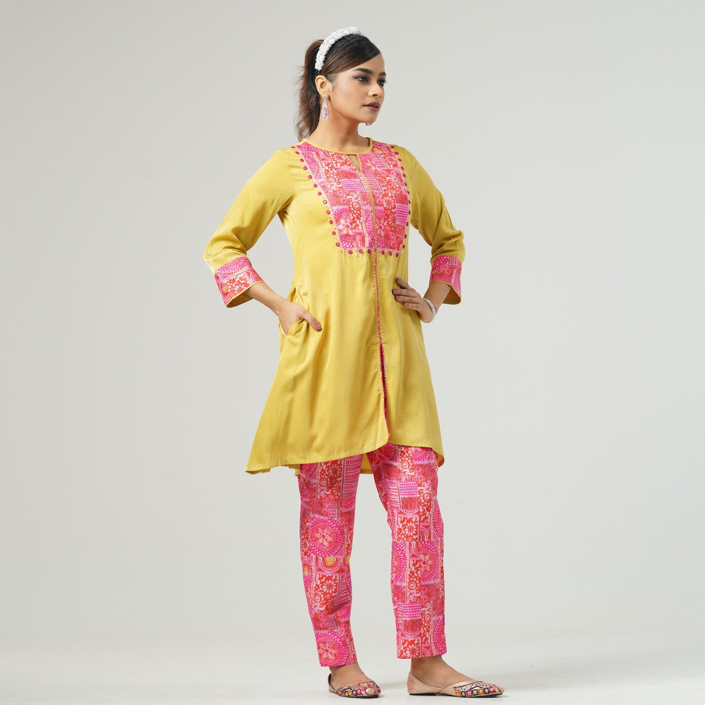 Womens Mustard Two-piece set