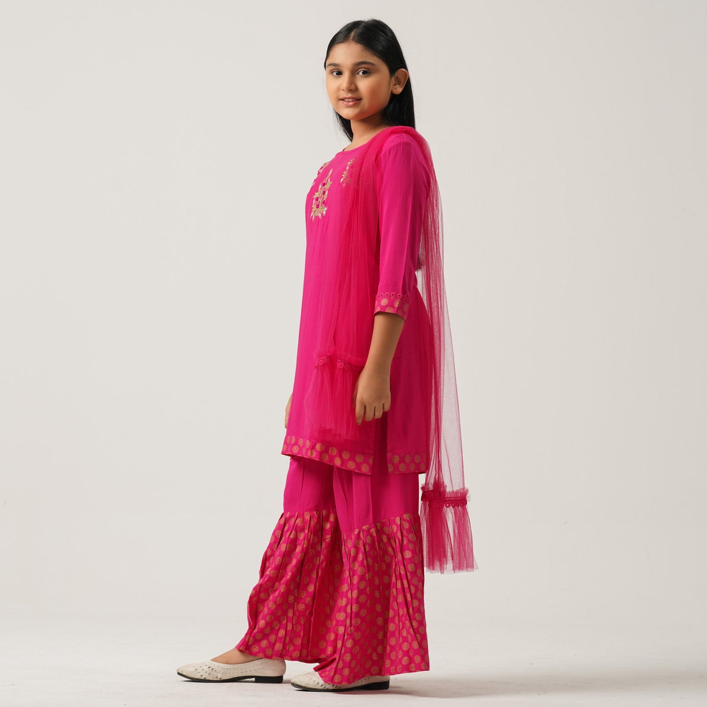 Girls Magenta Three Piece Set