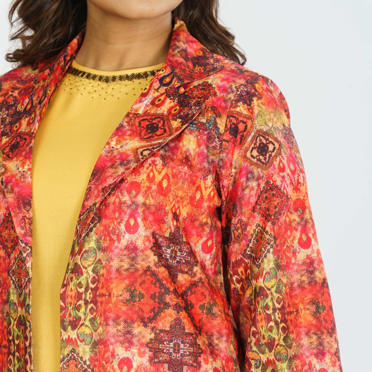Womens Ethnic Maroon 3-Piece