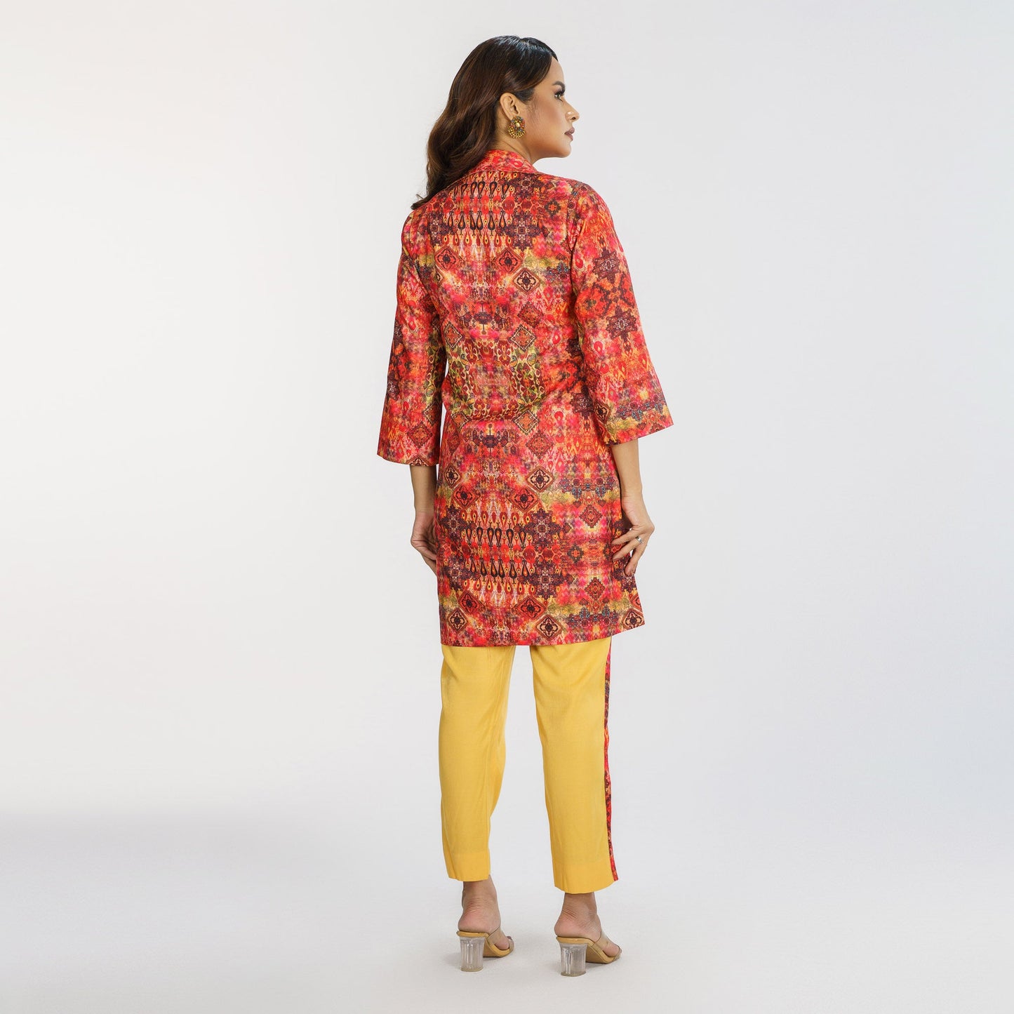Womens Ethnic Maroon 3-Piece