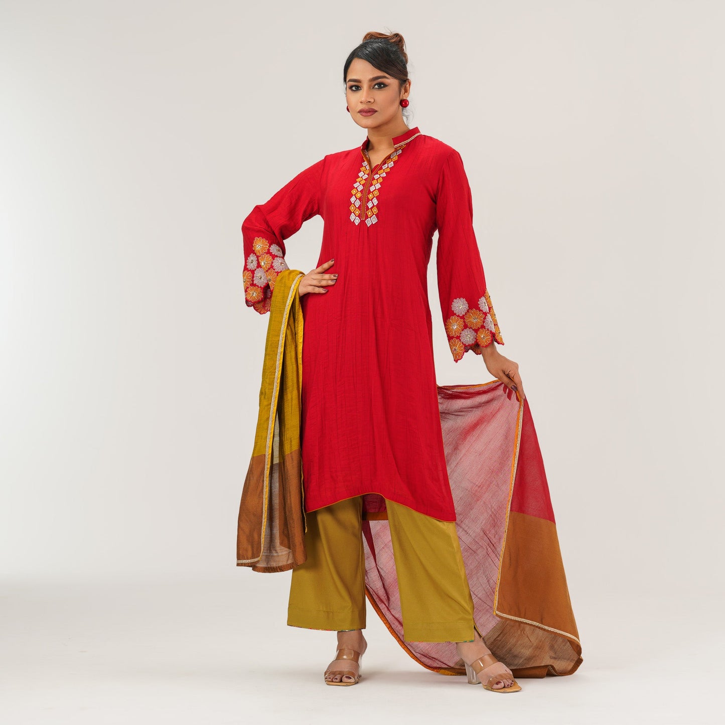 Wmens Red Three Piece