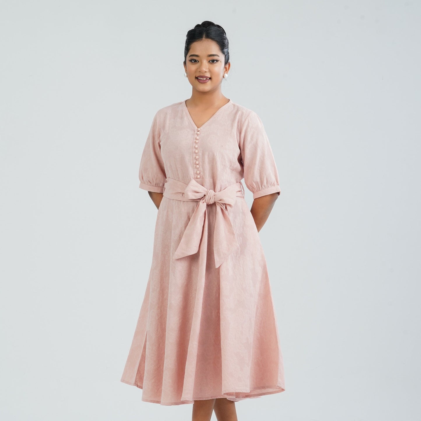 Women's Cotton Pink Dress