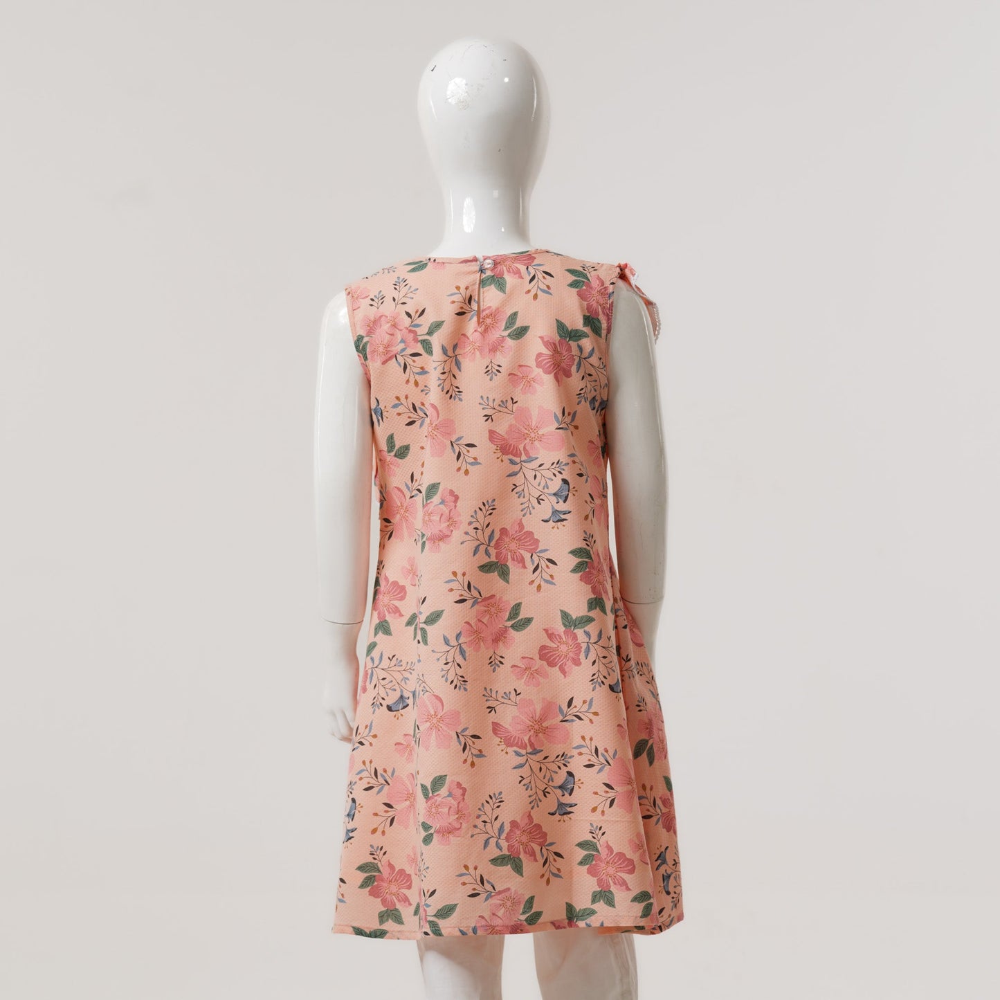 Girls Peachy Floral Frock