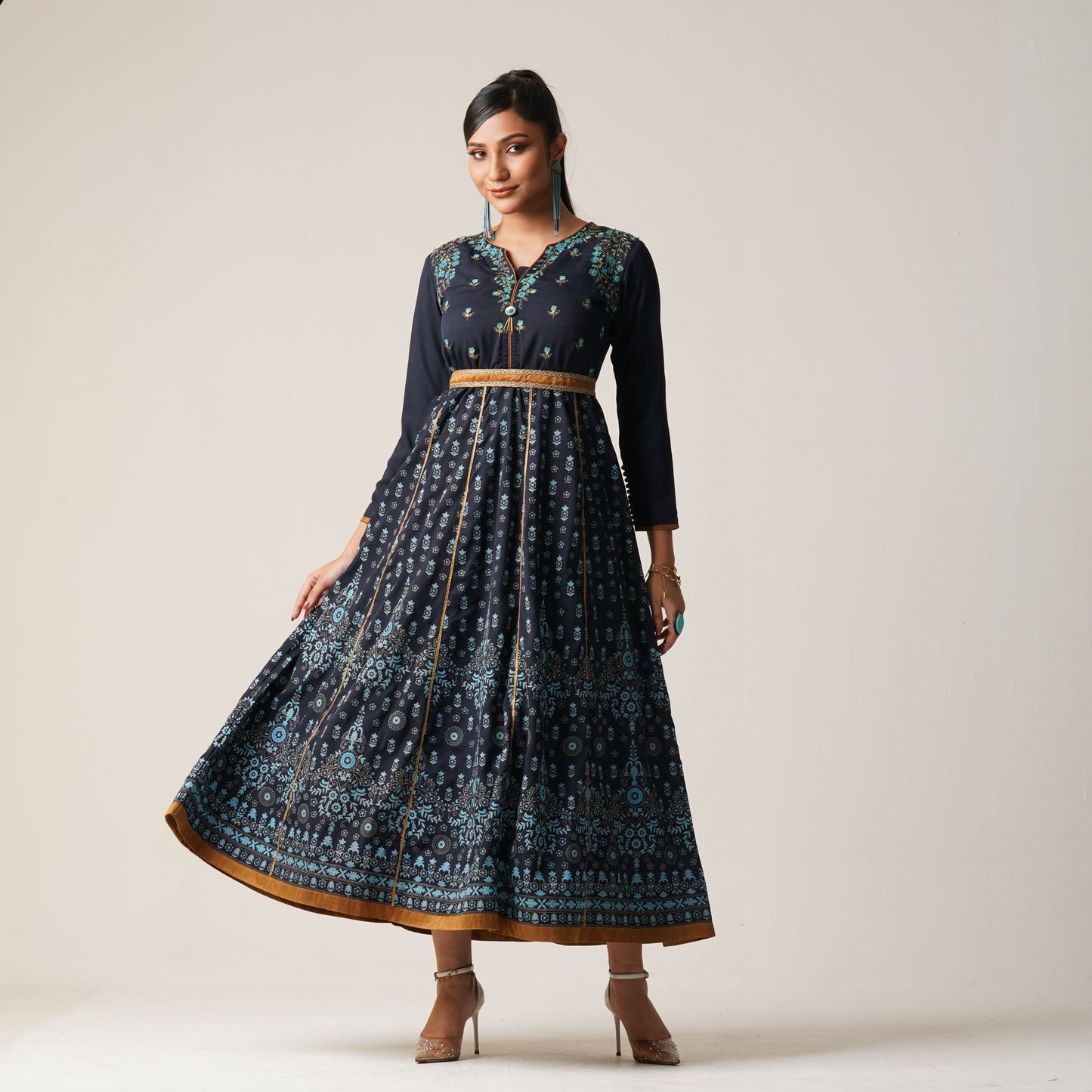 LADIES GOWN-NAVY