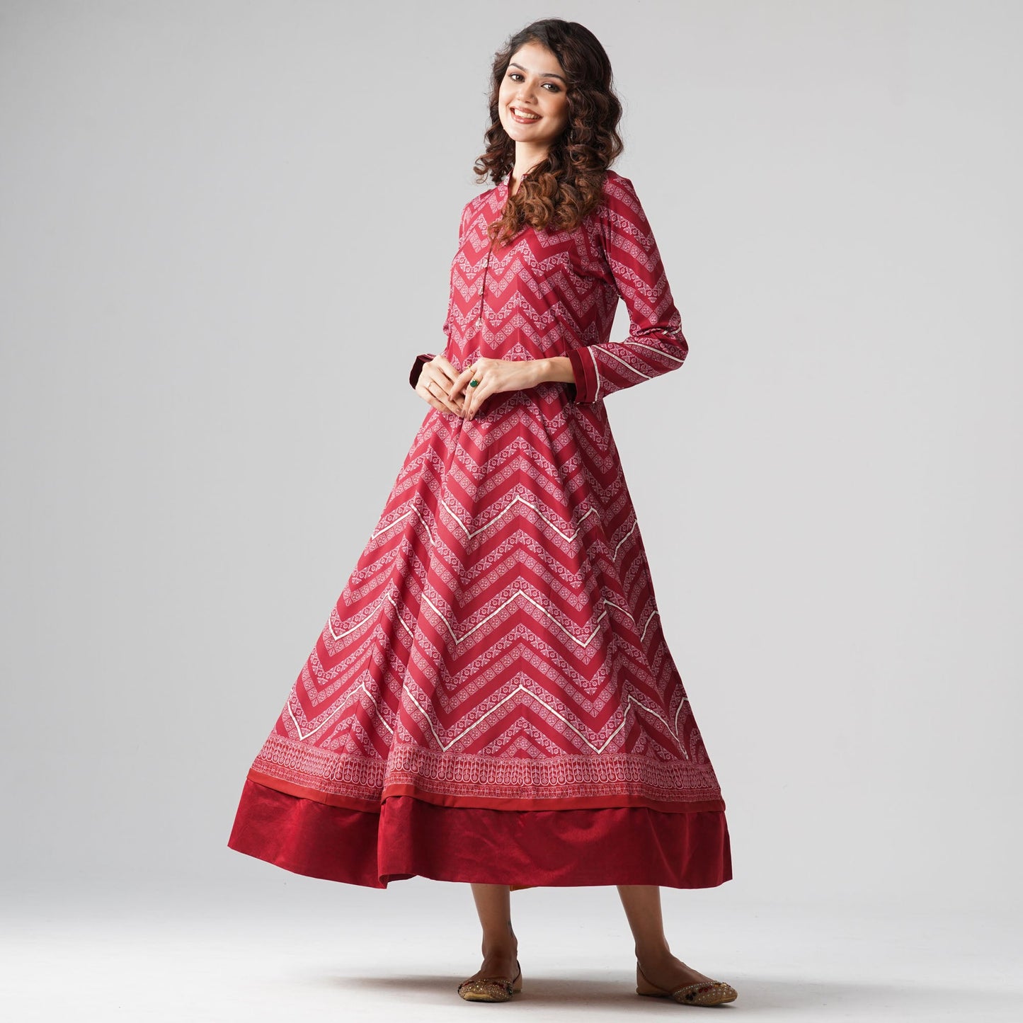 Womens Maroon Gown