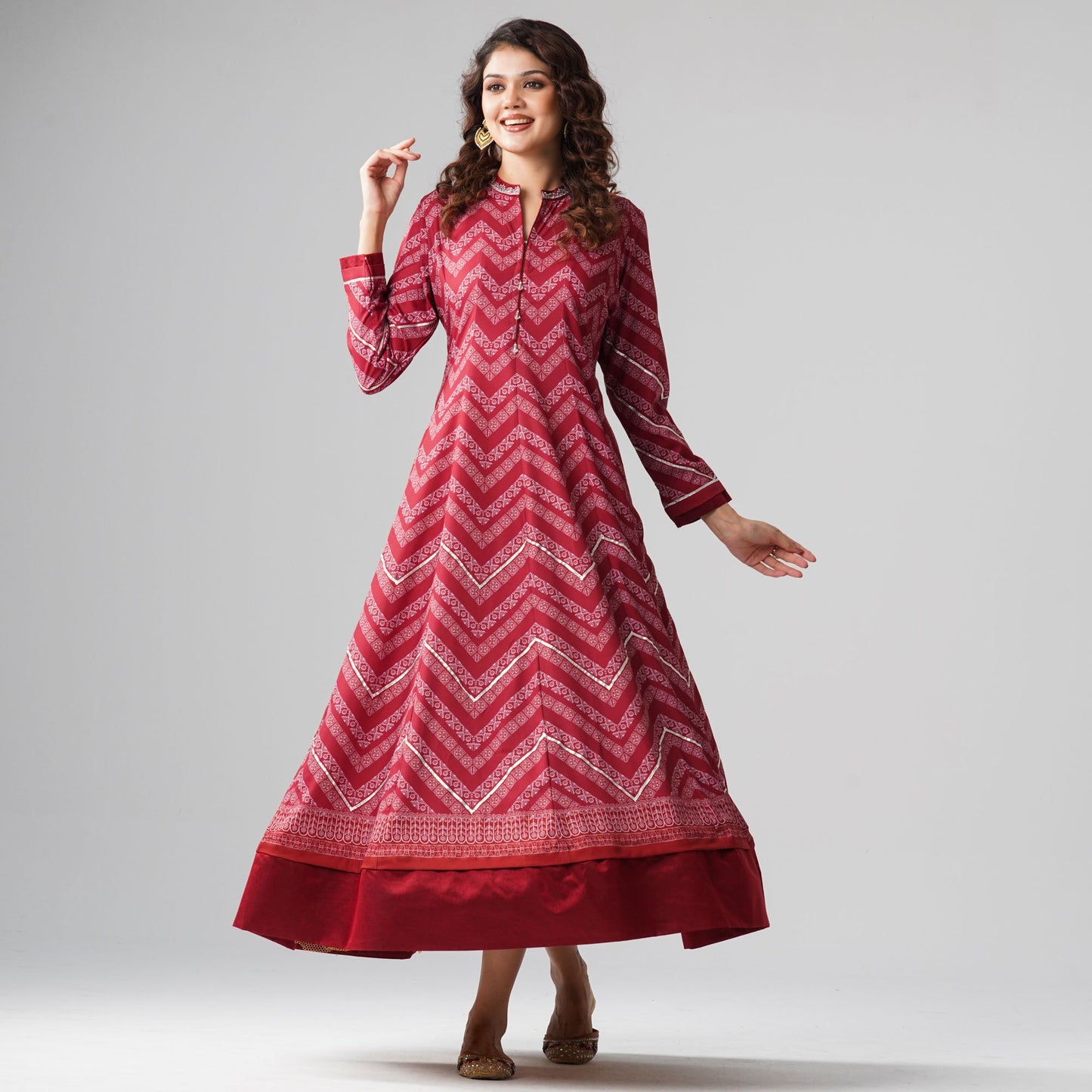 Womens Maroon Gown