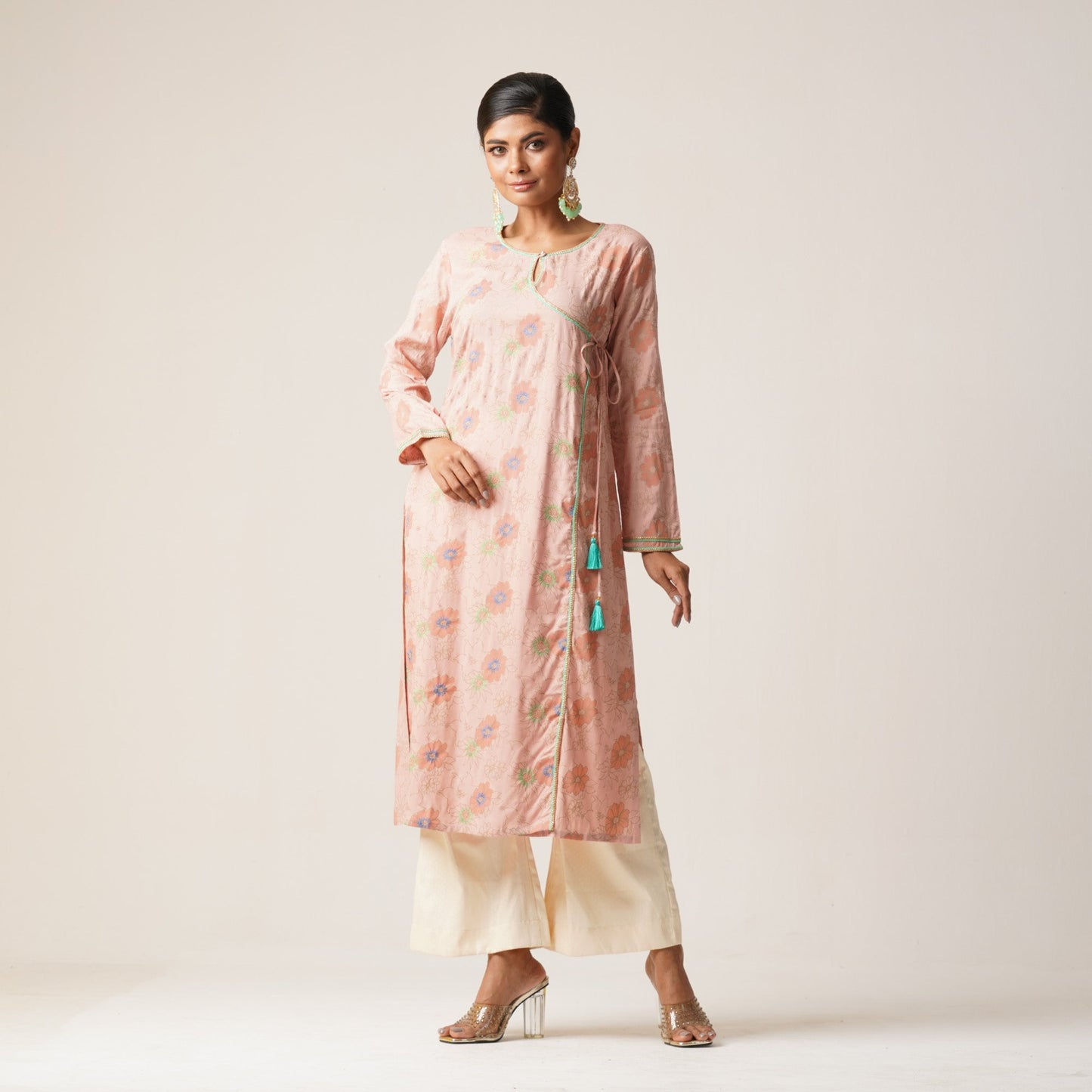 LADIES AVERAGE KURTI-PEACH