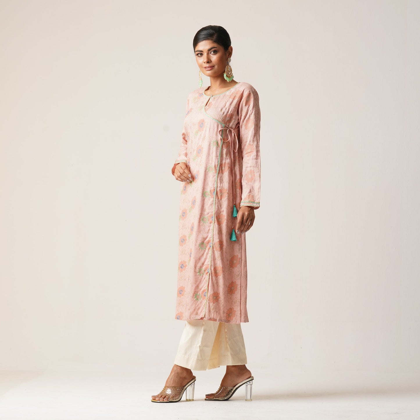 LADIES AVERAGE KURTI-PEACH