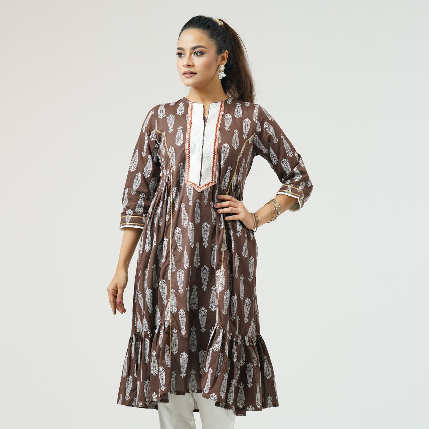 Womens Brown Kurti