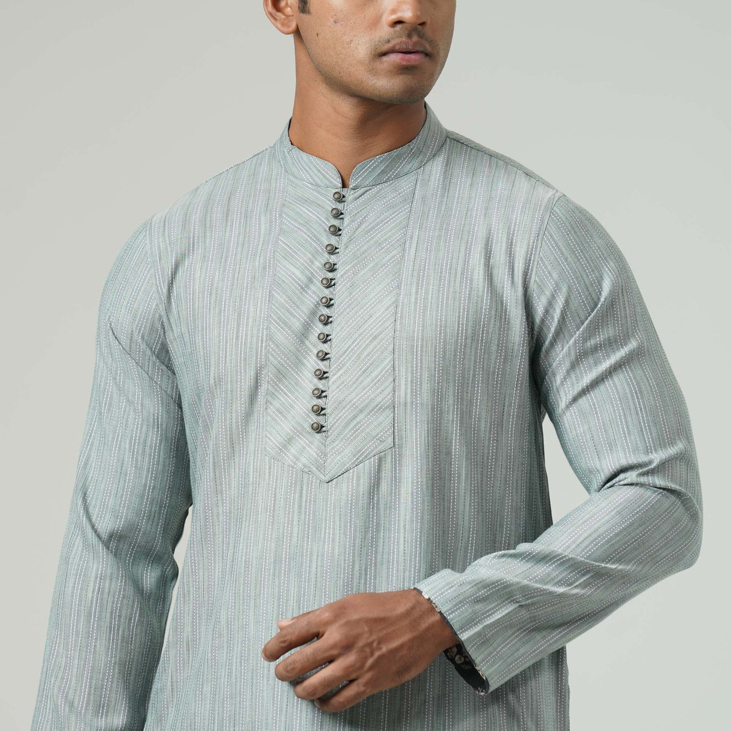 Mens Basic Saga Green Panjabi