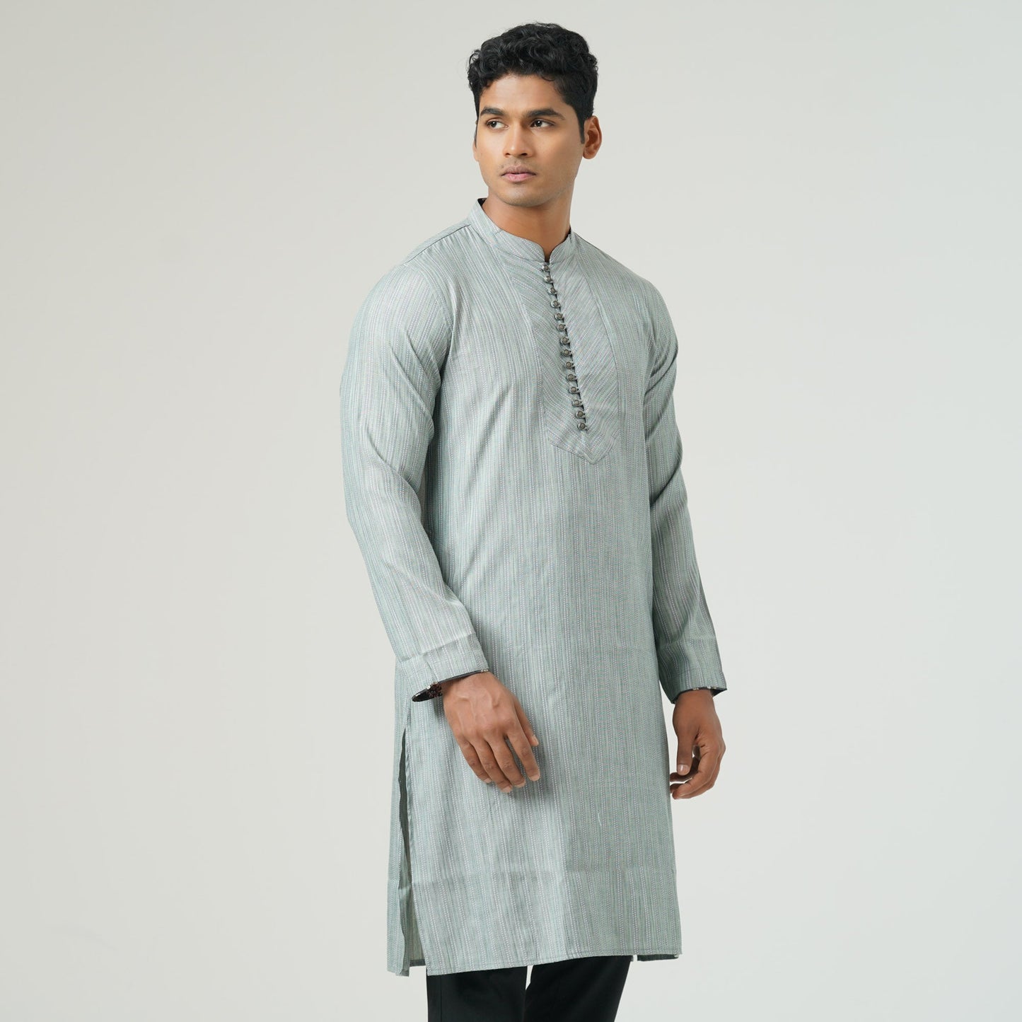 Mens Basic Saga Green Panjabi