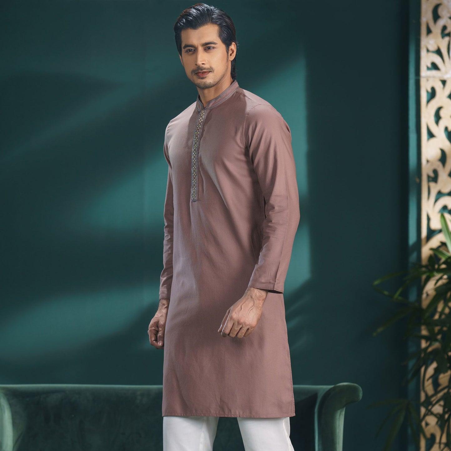 Men's Tortilla Embroidery Panjabi