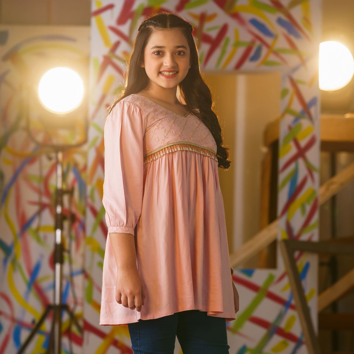 Girls Teen Peach Tunic