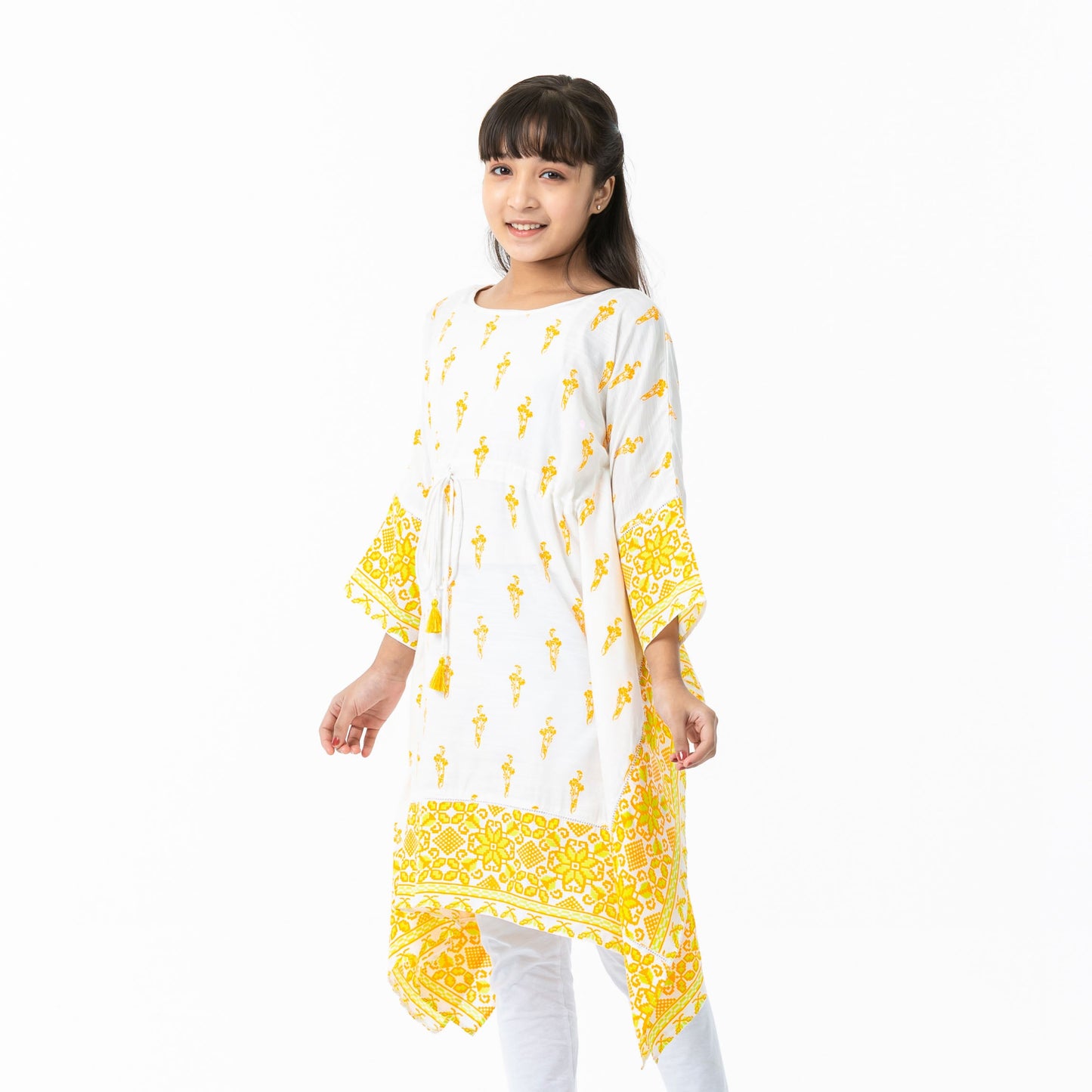 Girls White Kaftan