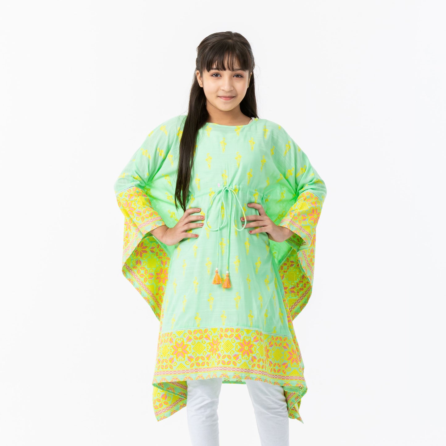 Girls Mint Kaftan
