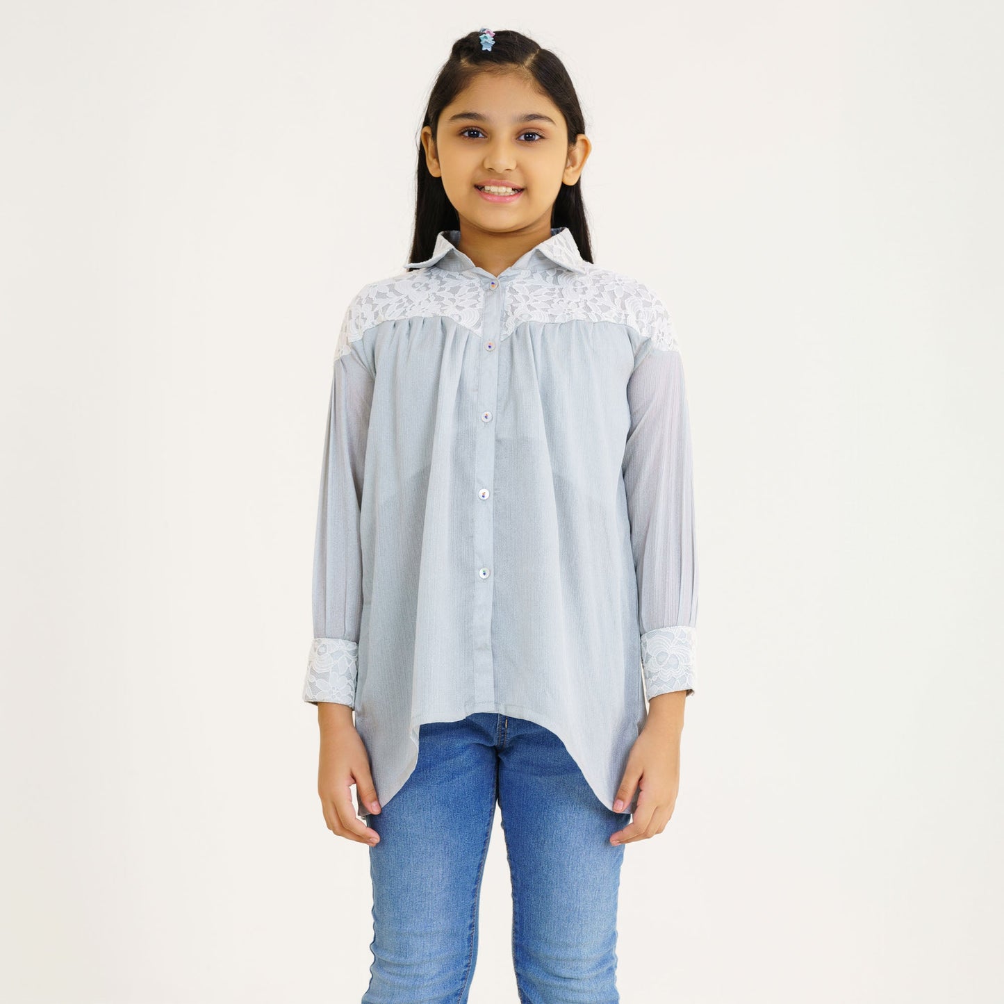 Teen Girls Silver Tunic