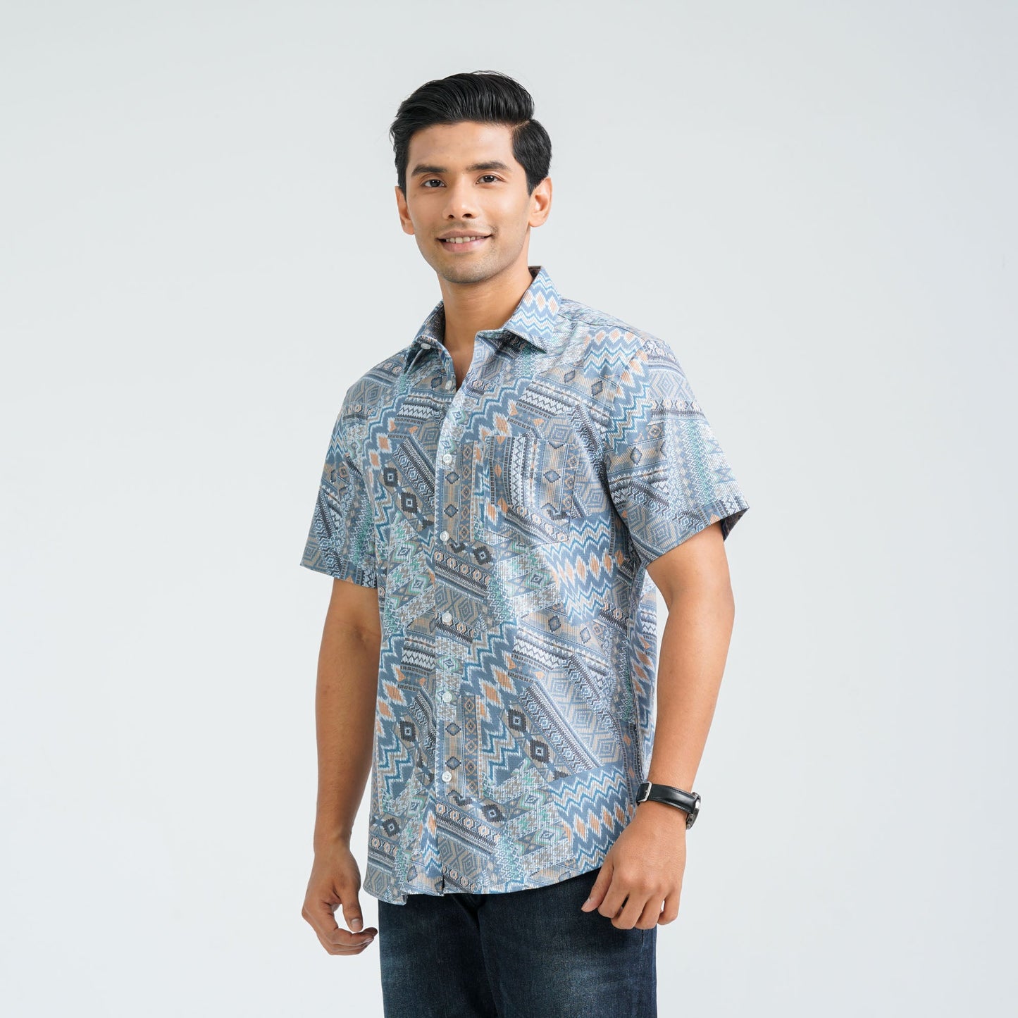 Men’s Rainbow Blended Casual Shirt