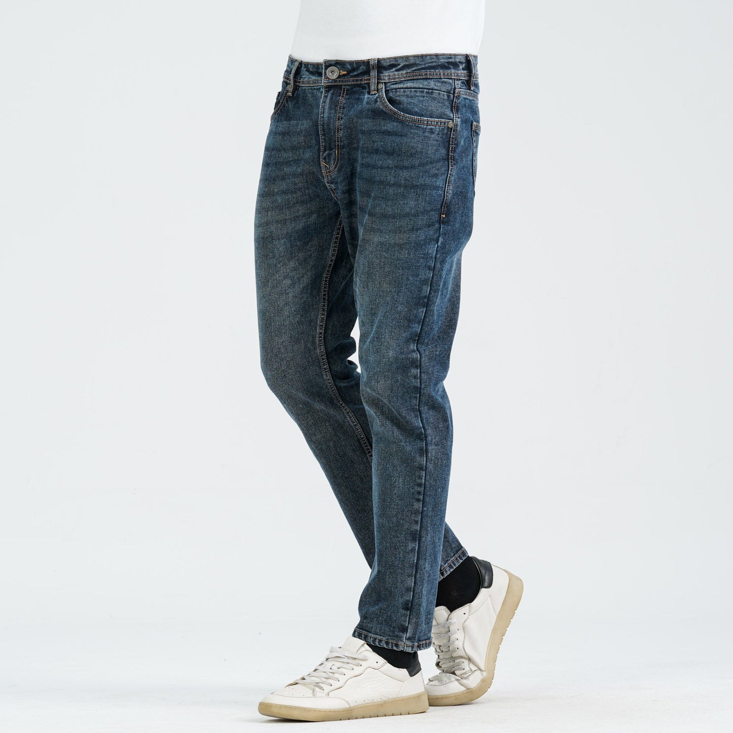 Men’s Mid Blue Cotton Denim Pant