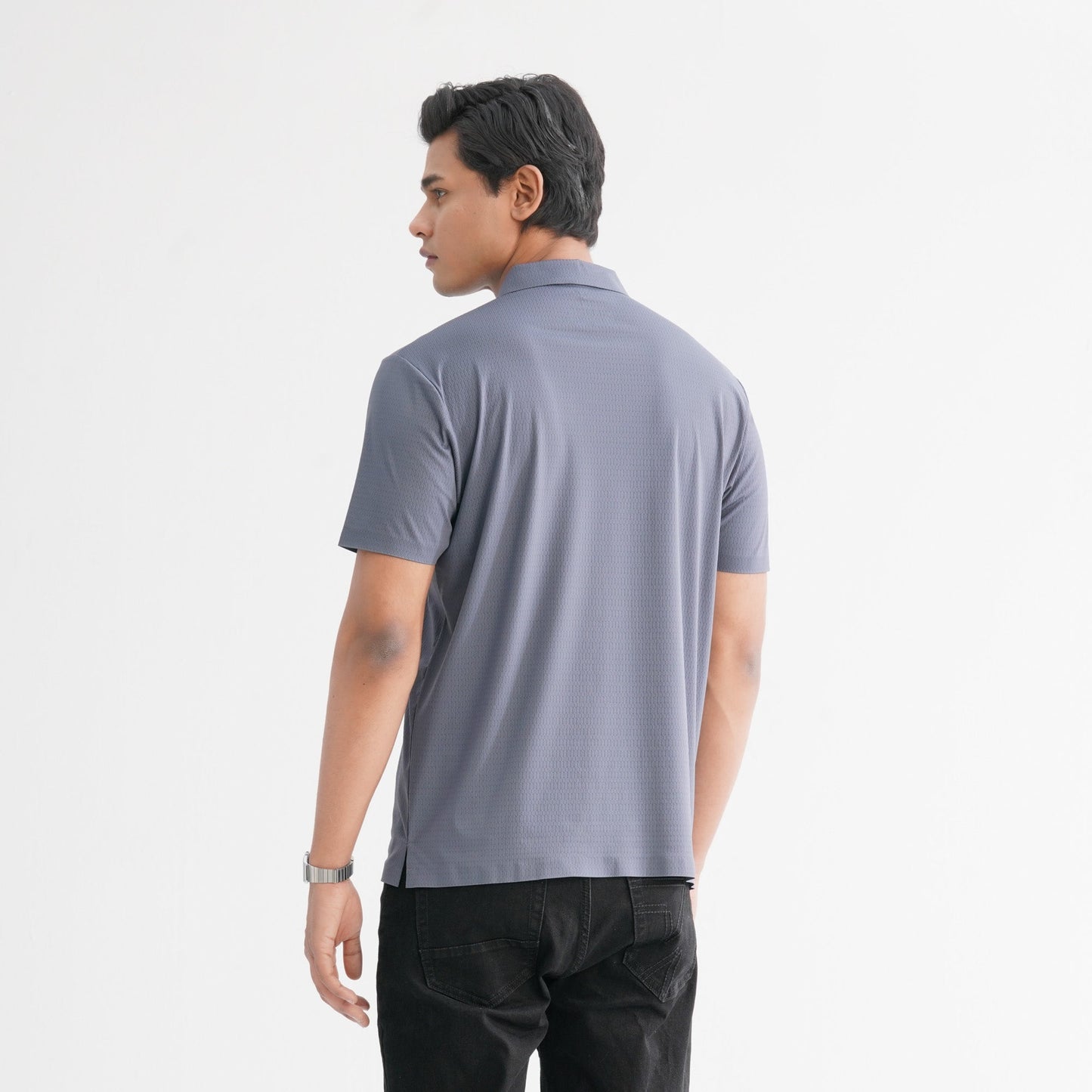 Men’s Grey Seamless Polo