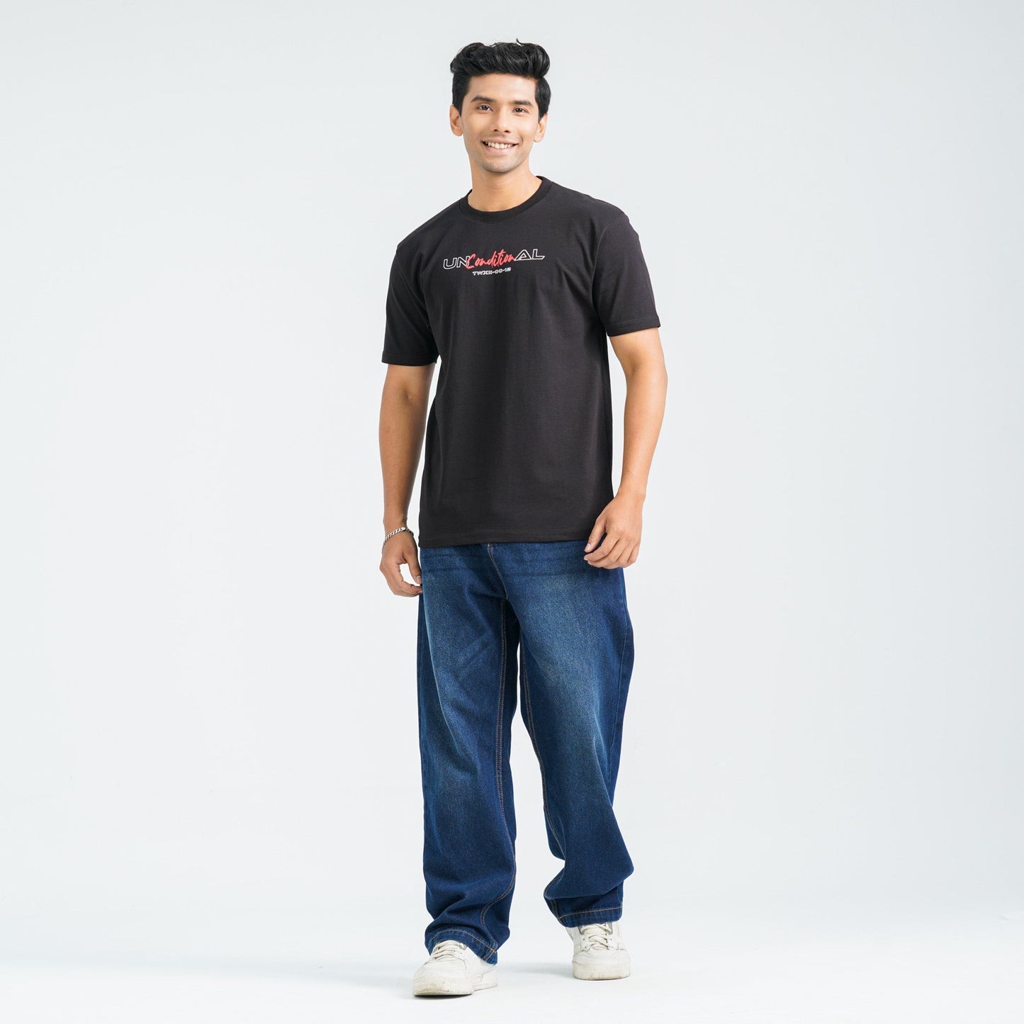 Men's Black Cotton T-Shirt