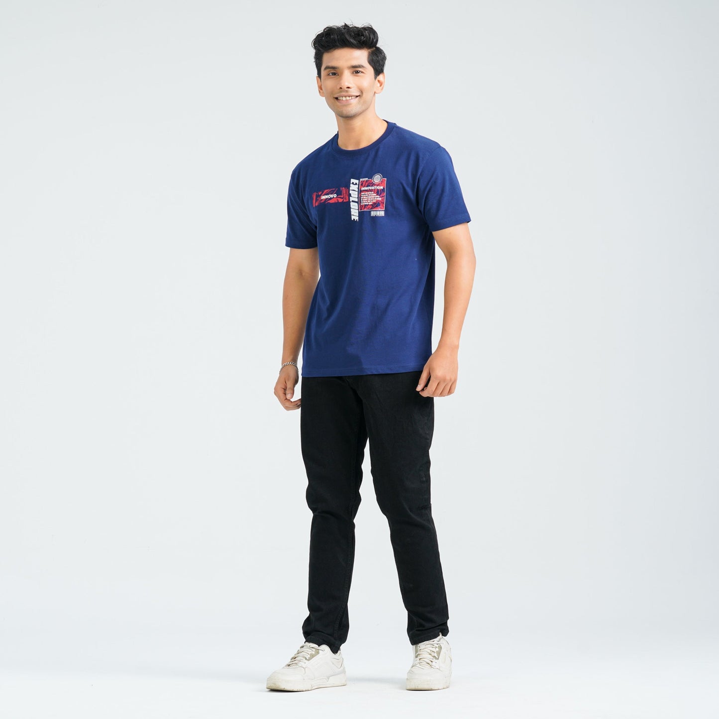 Men's Cotton Blue T-Shirt