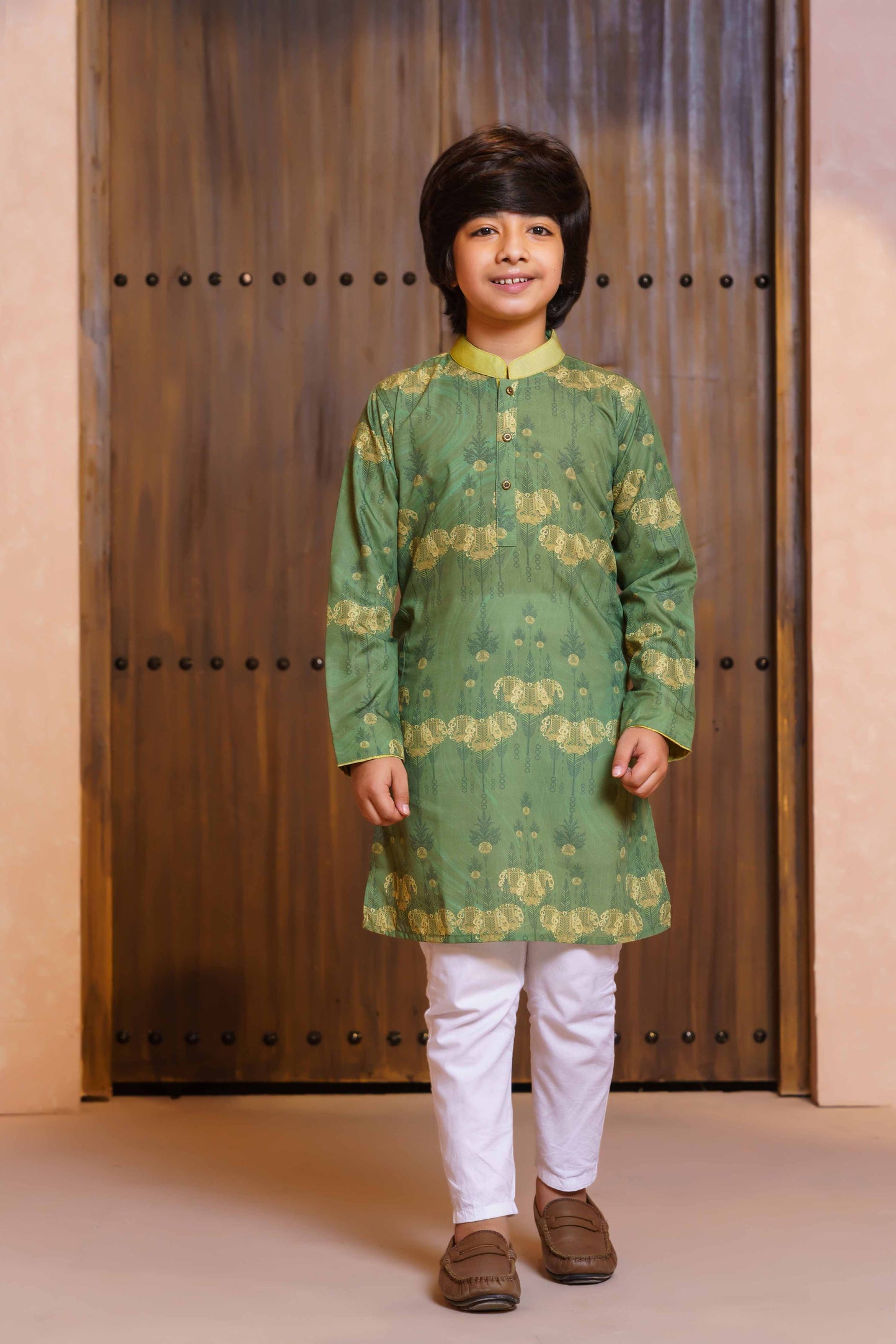 Boys Basic Panjabi- Lemon
