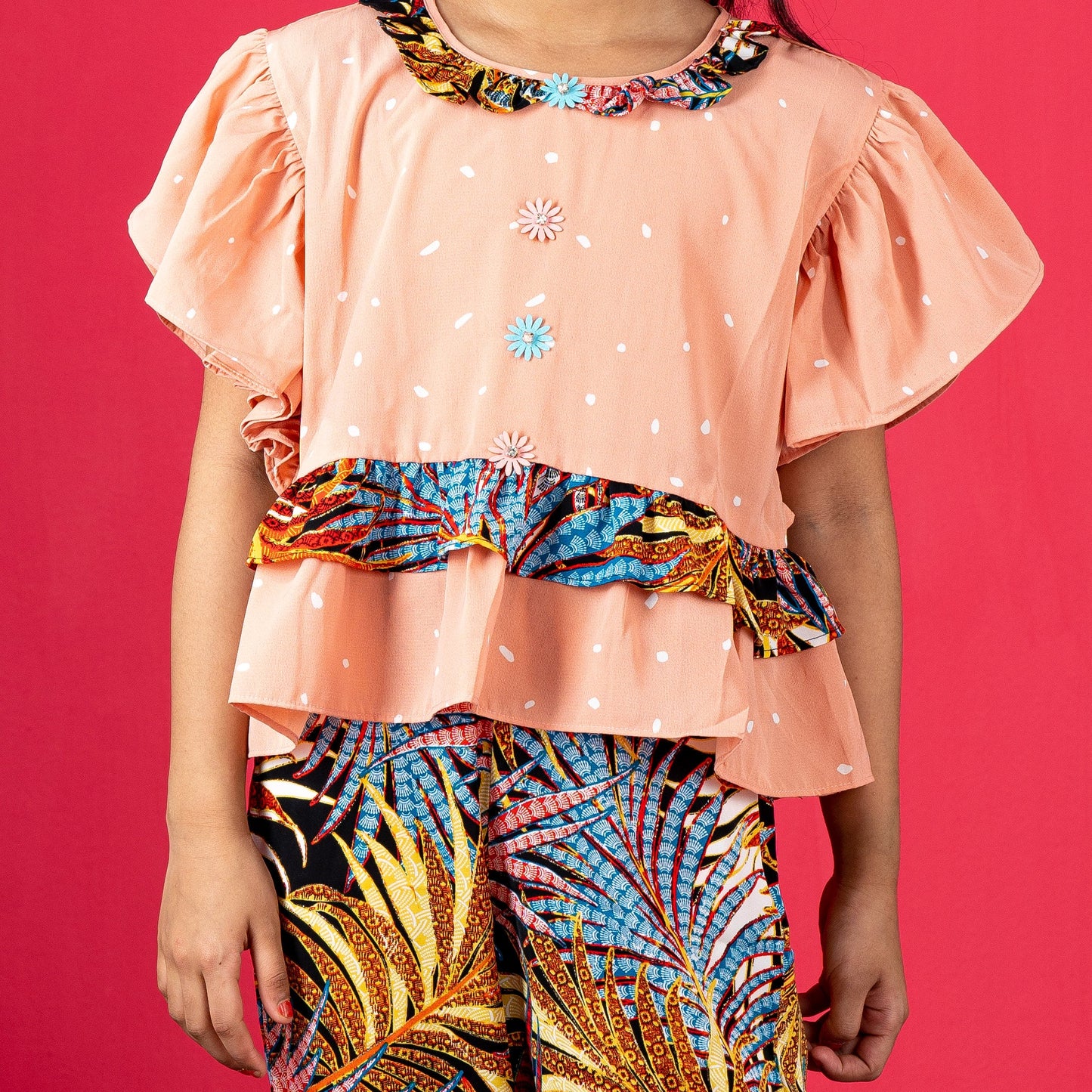 Girls 2Pcs- Peach