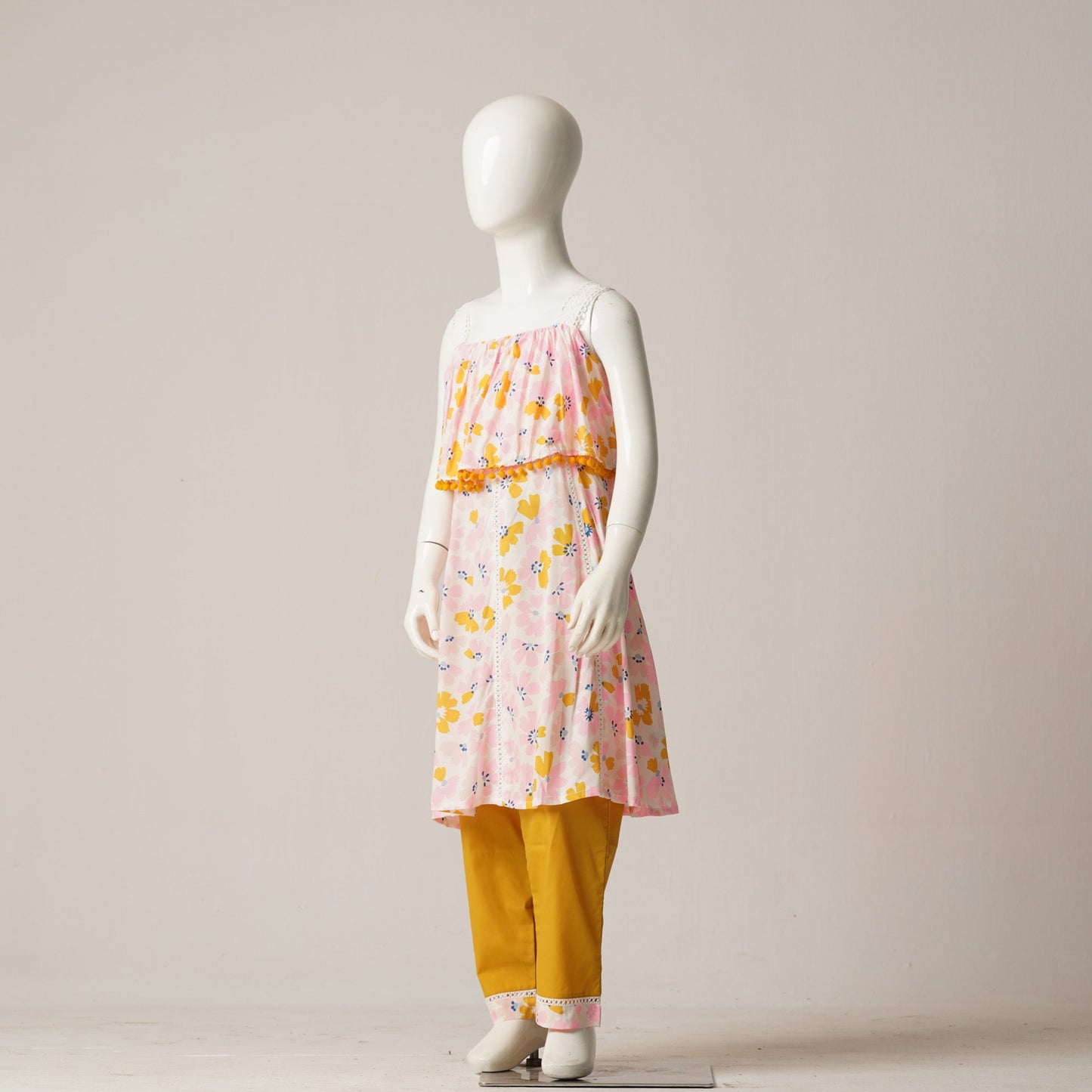 GIRLS 2PCS-LIGHT PINK AOP