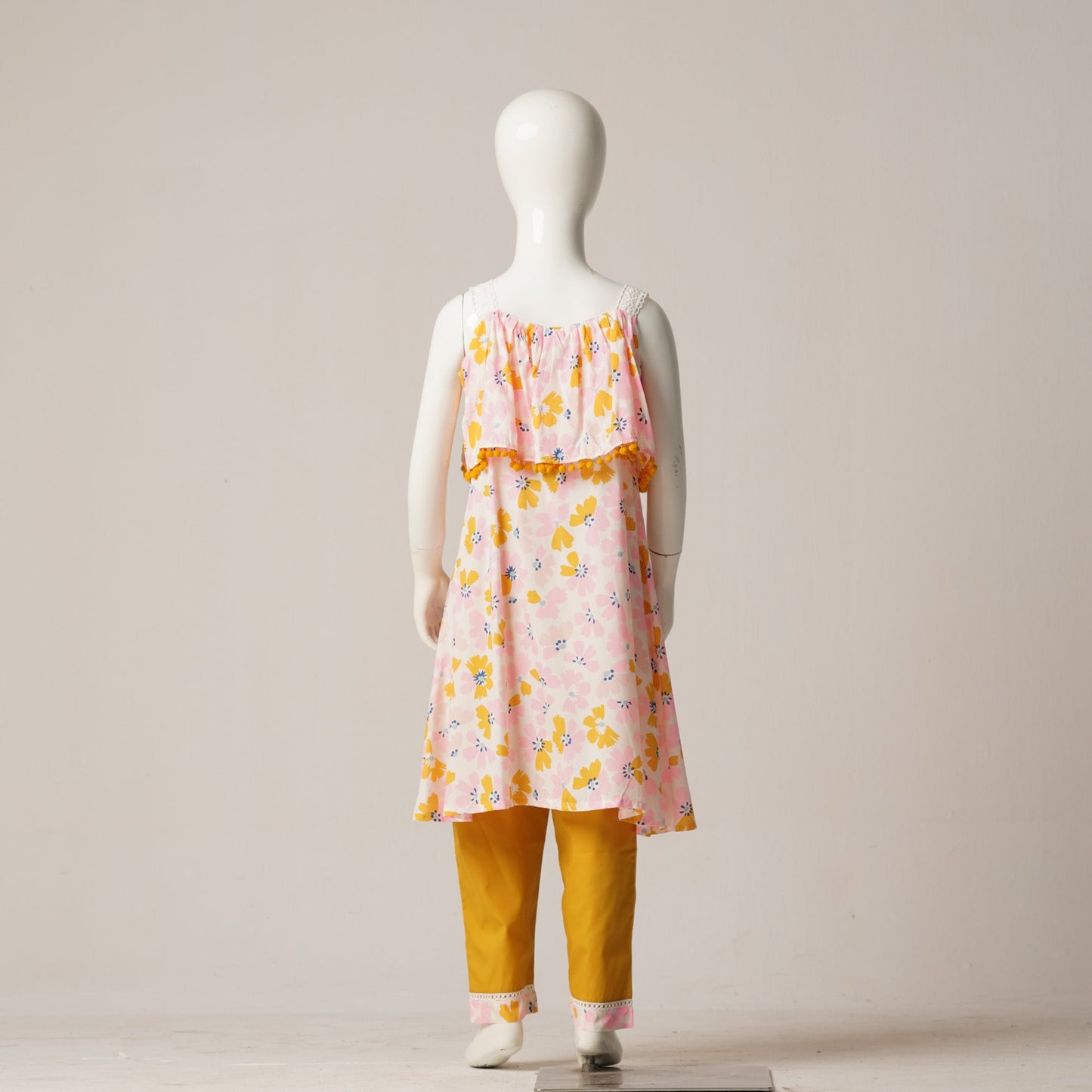 GIRLS 2PCS-LIGHT PINK AOP