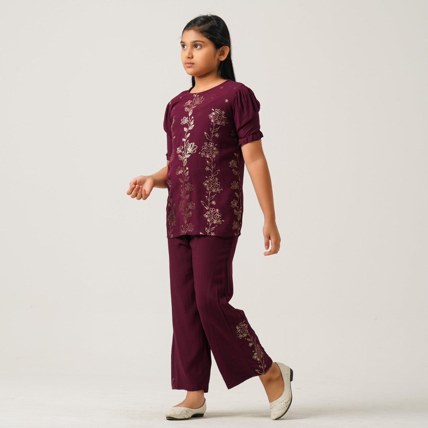 Girls Violet Two Piece Set