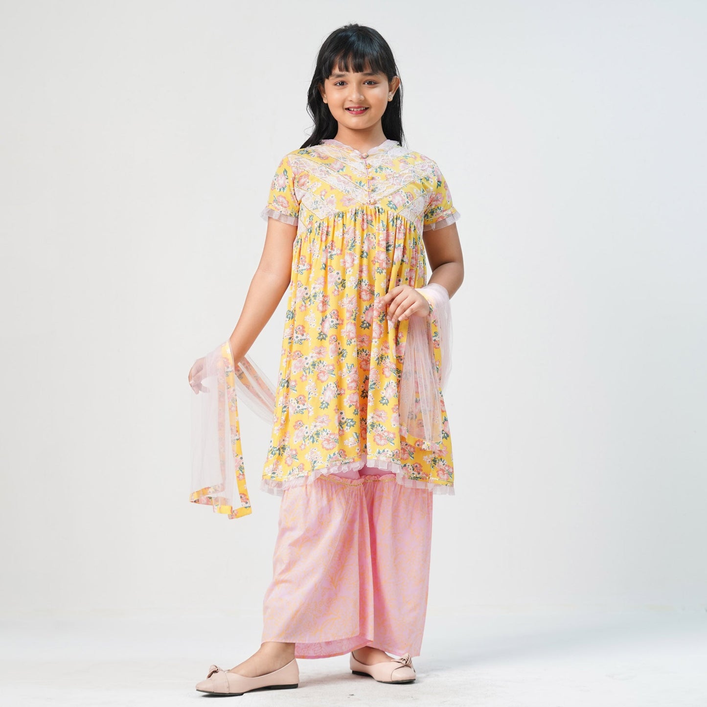 Girls Yellow Three Piece Set