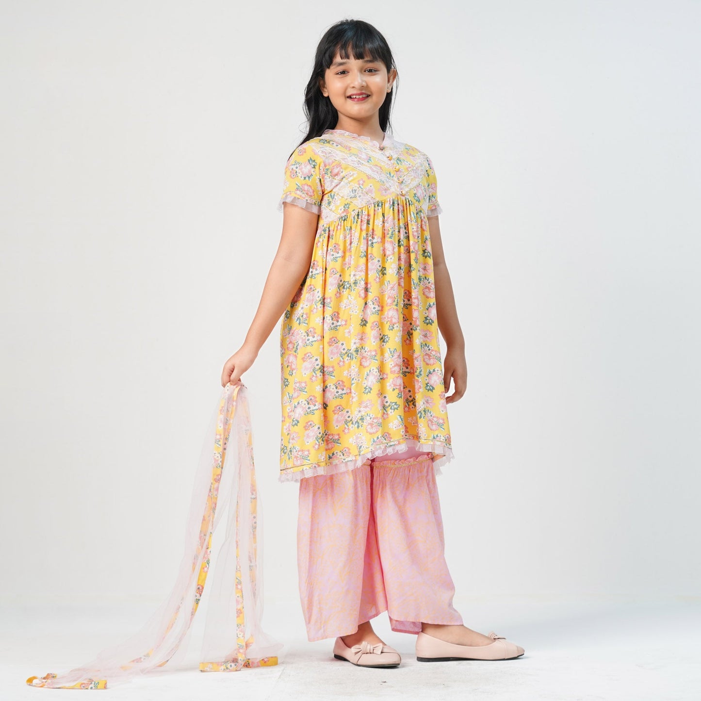 Girls Yellow Three Piece Set