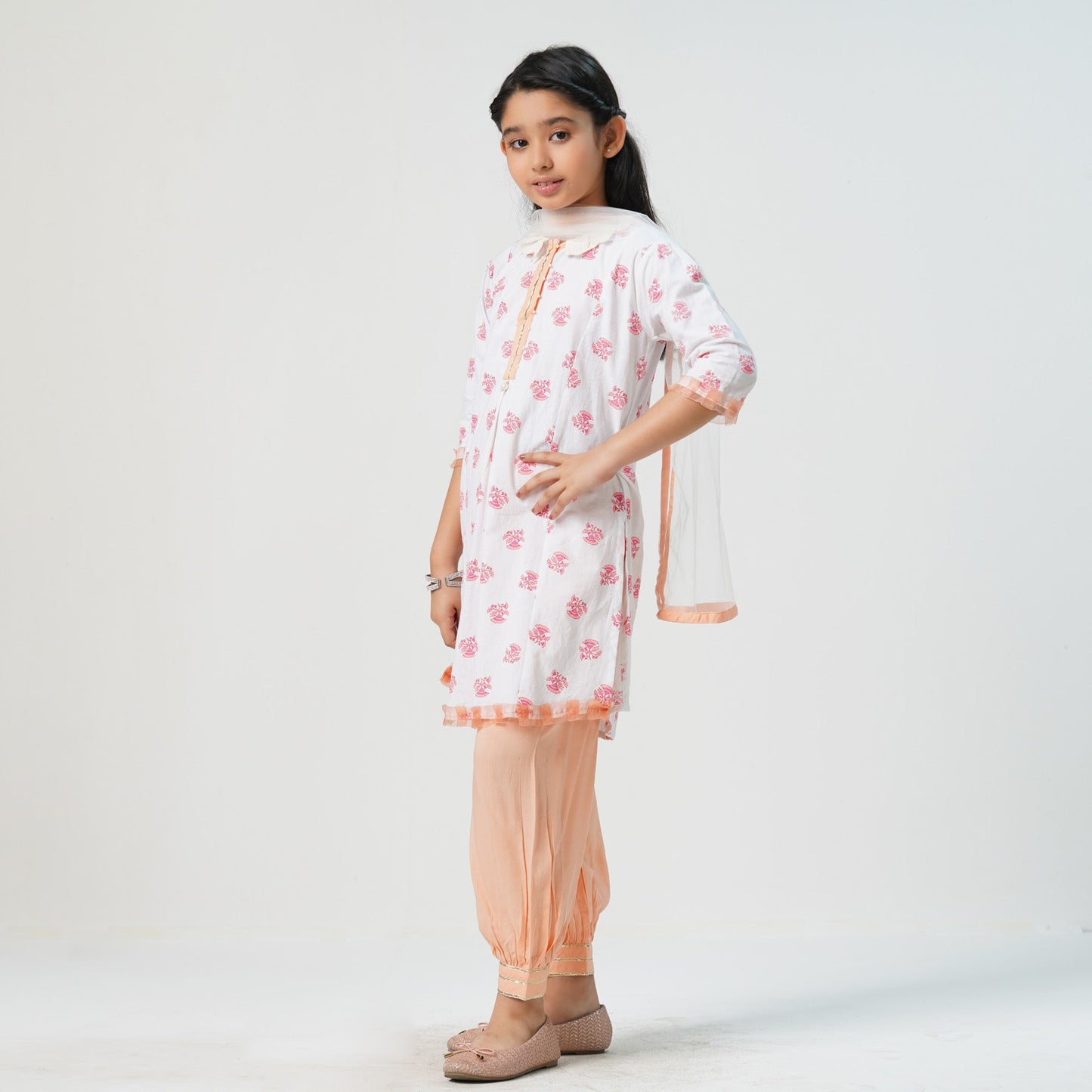 Girls White Melon Three-Piece