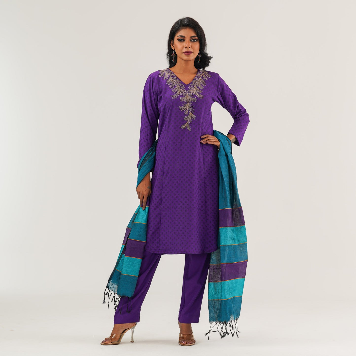 Womens Violet Three Pieces Set