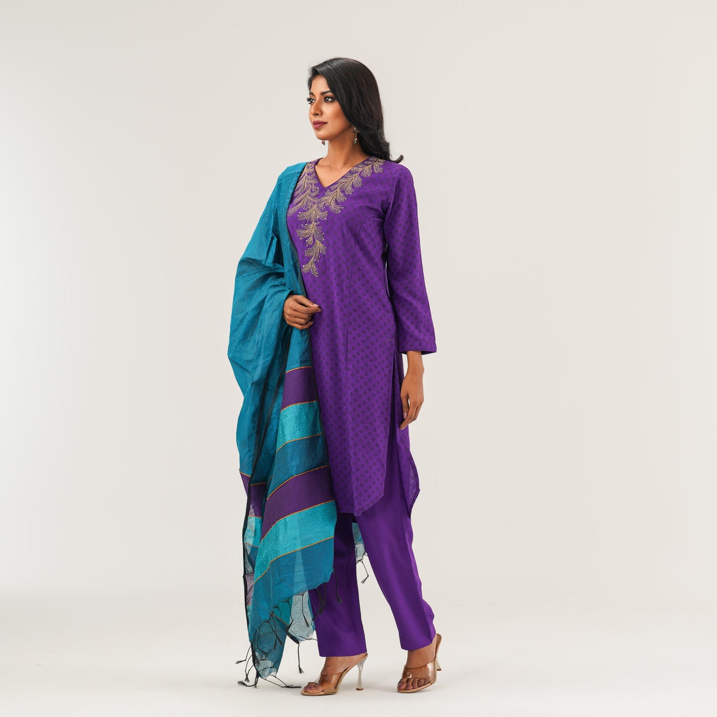 Womens Violet Three Pieces Set