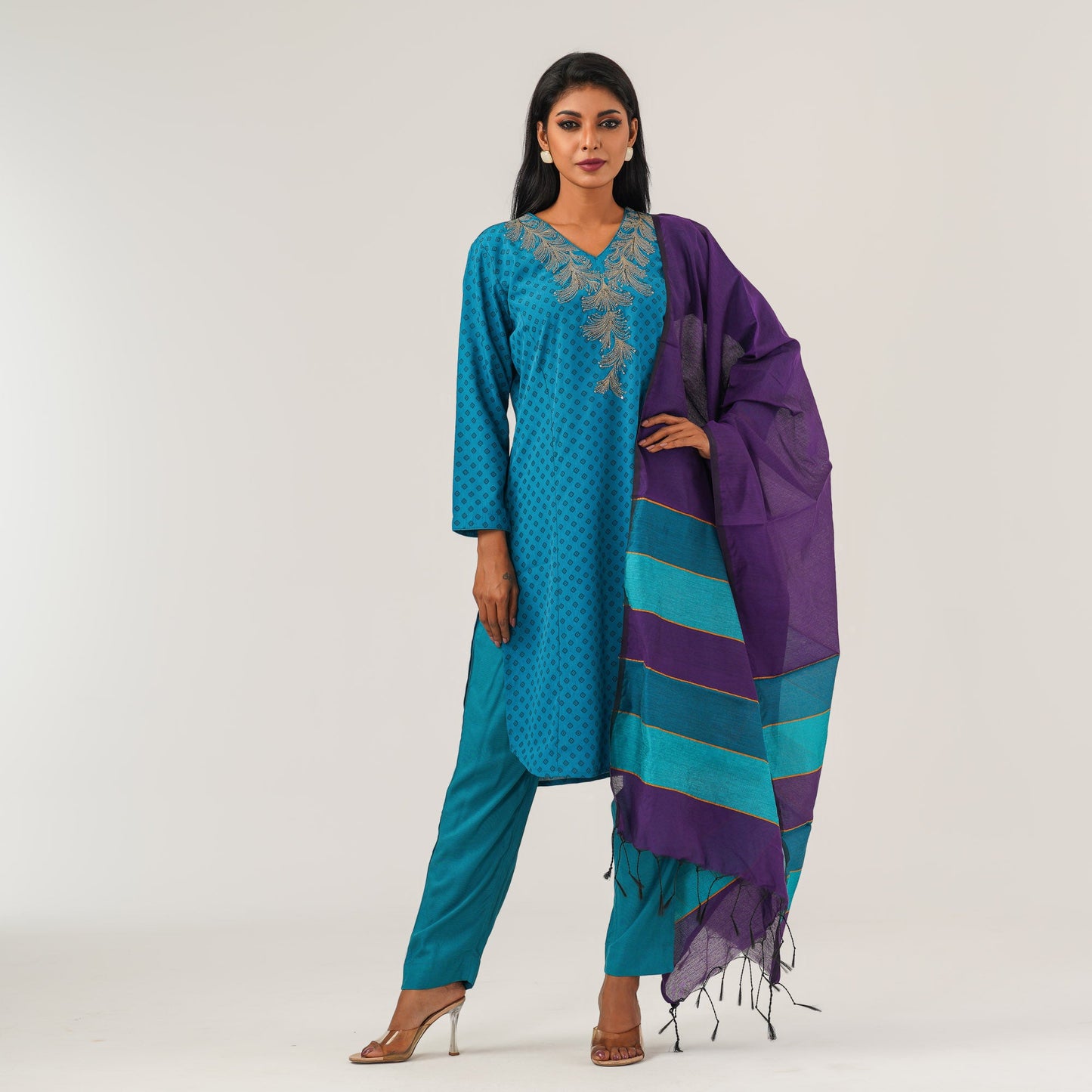 Womens Teal Three Pieces Set