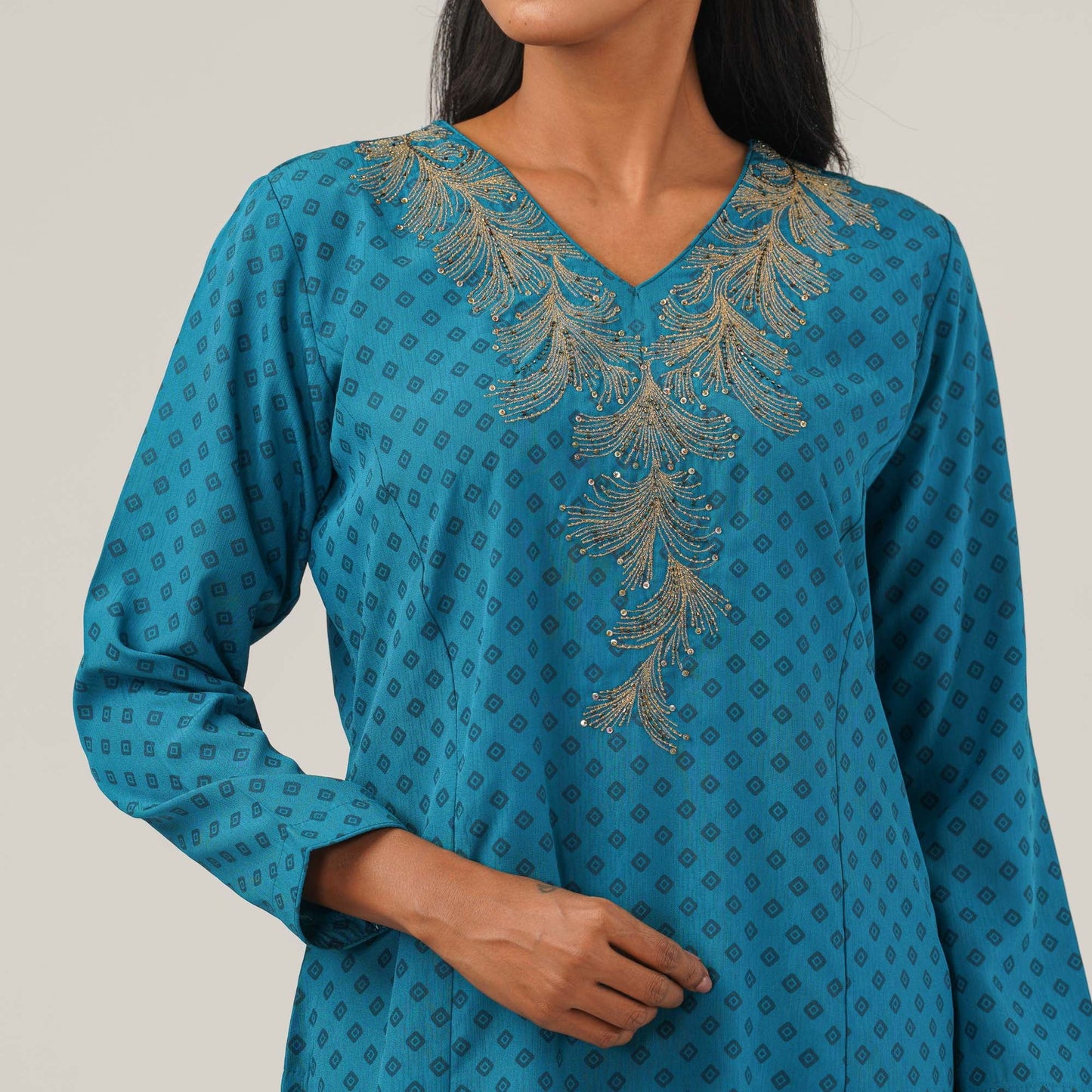Womens Teal Three Pieces Set