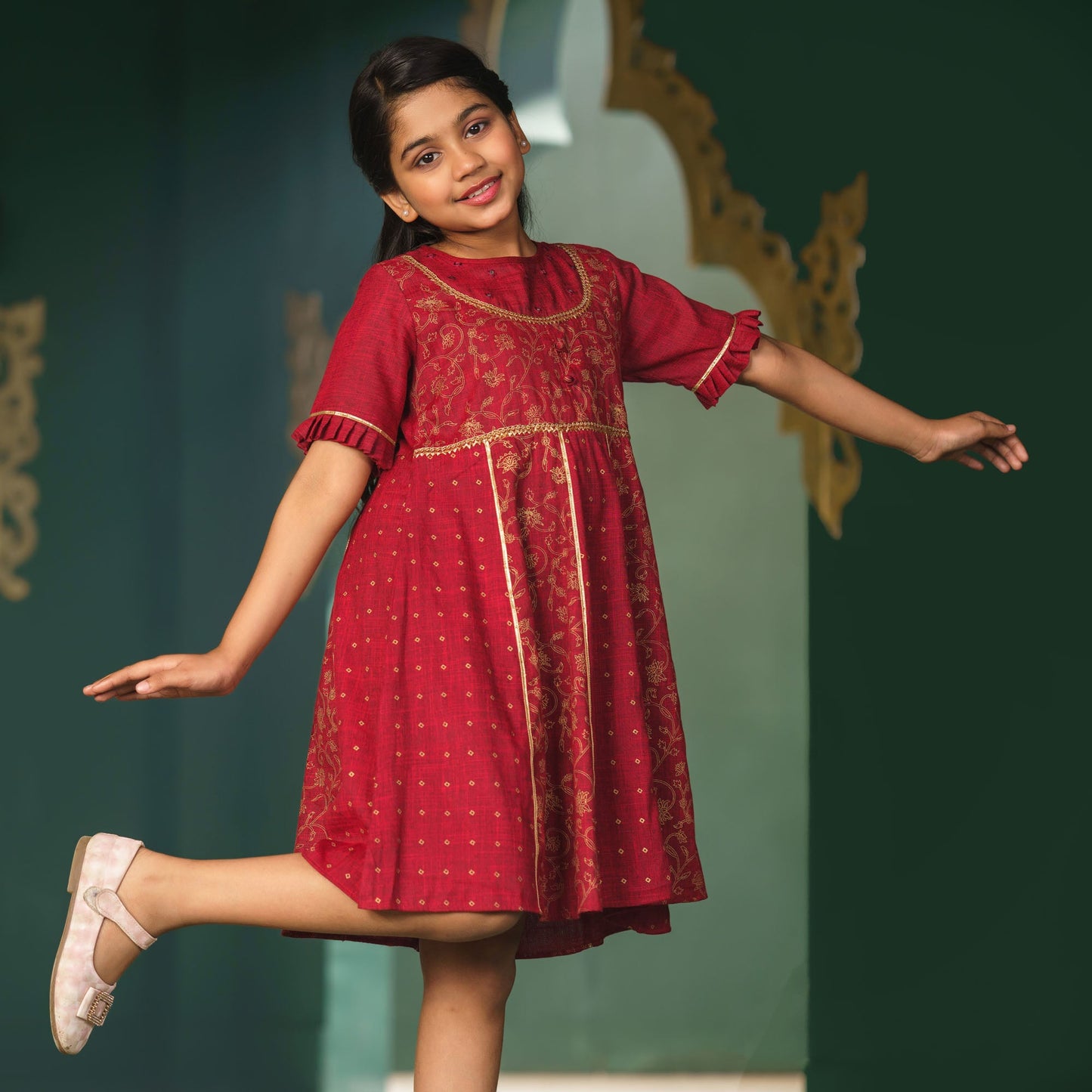 GIRLS FROCK-RED