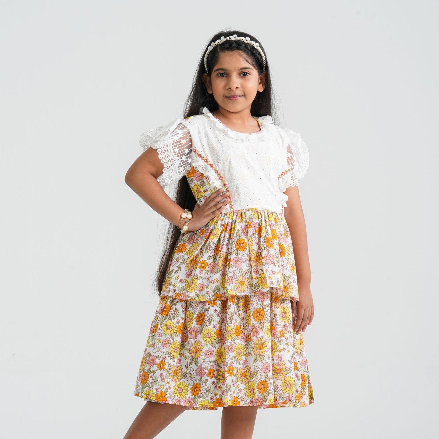 Girl’s Yellow Cotton Frock