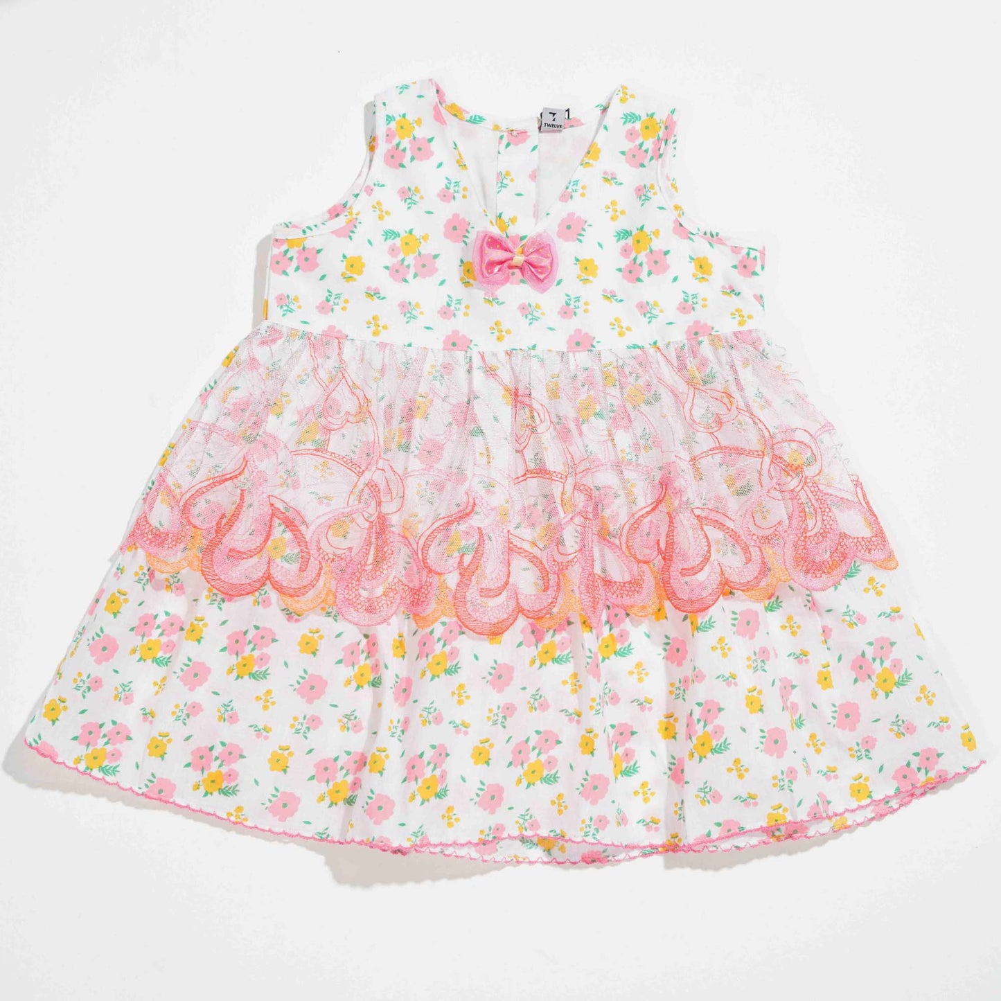 NEW BORN GIRLS FROCK-PINK
