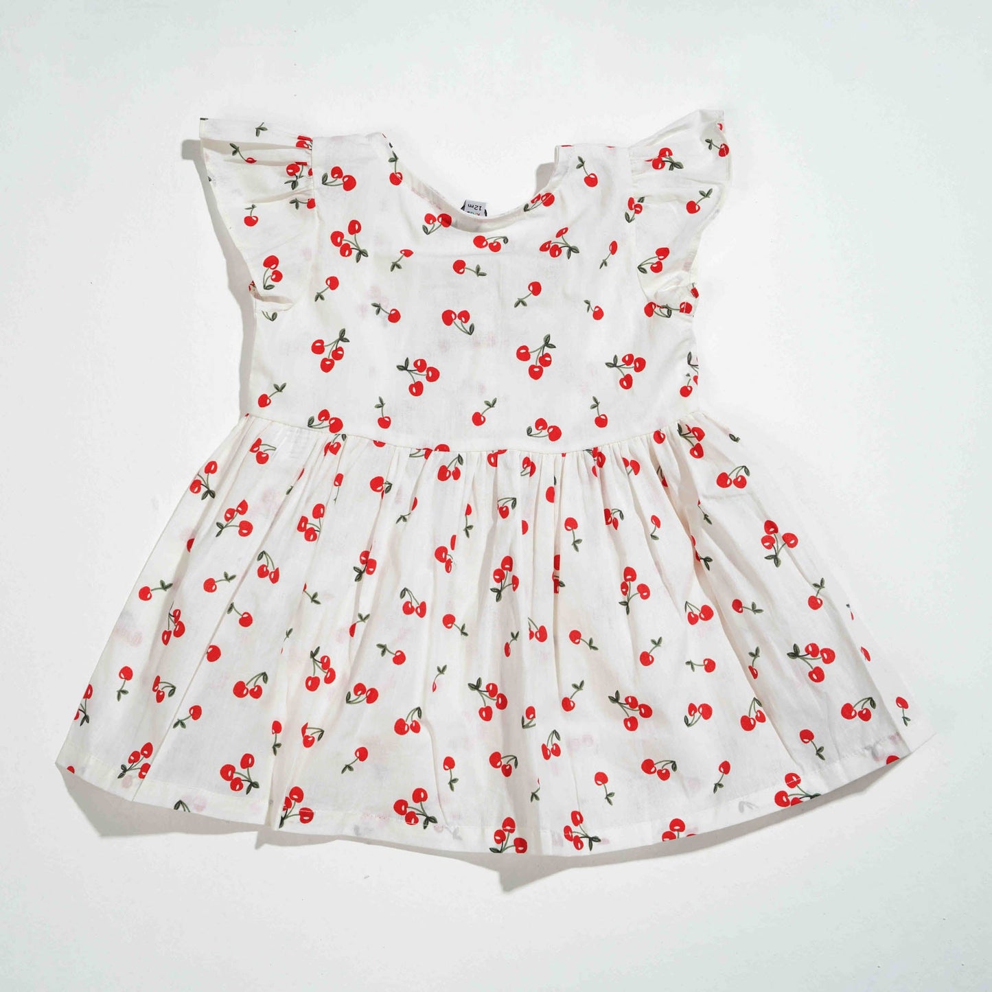 New Born Girls Frock - Red Aop