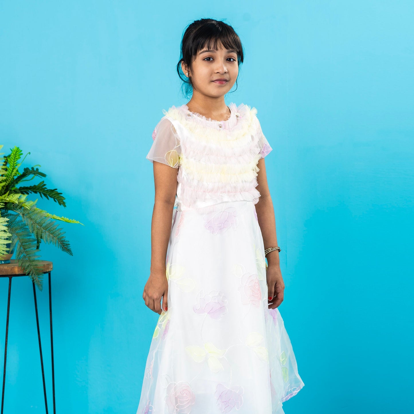 Girls Gown- White