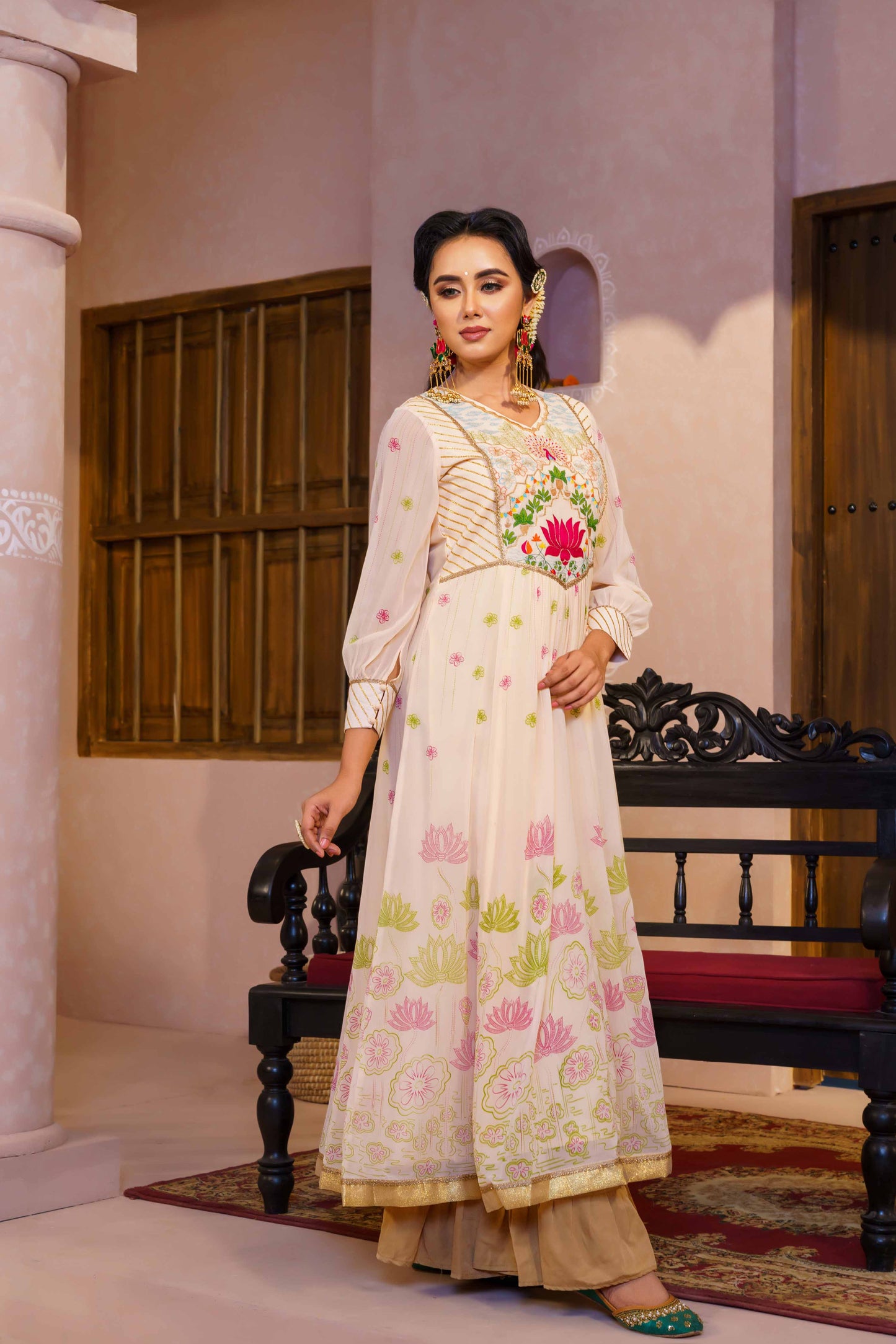 ETHNIC GOWN- PINK