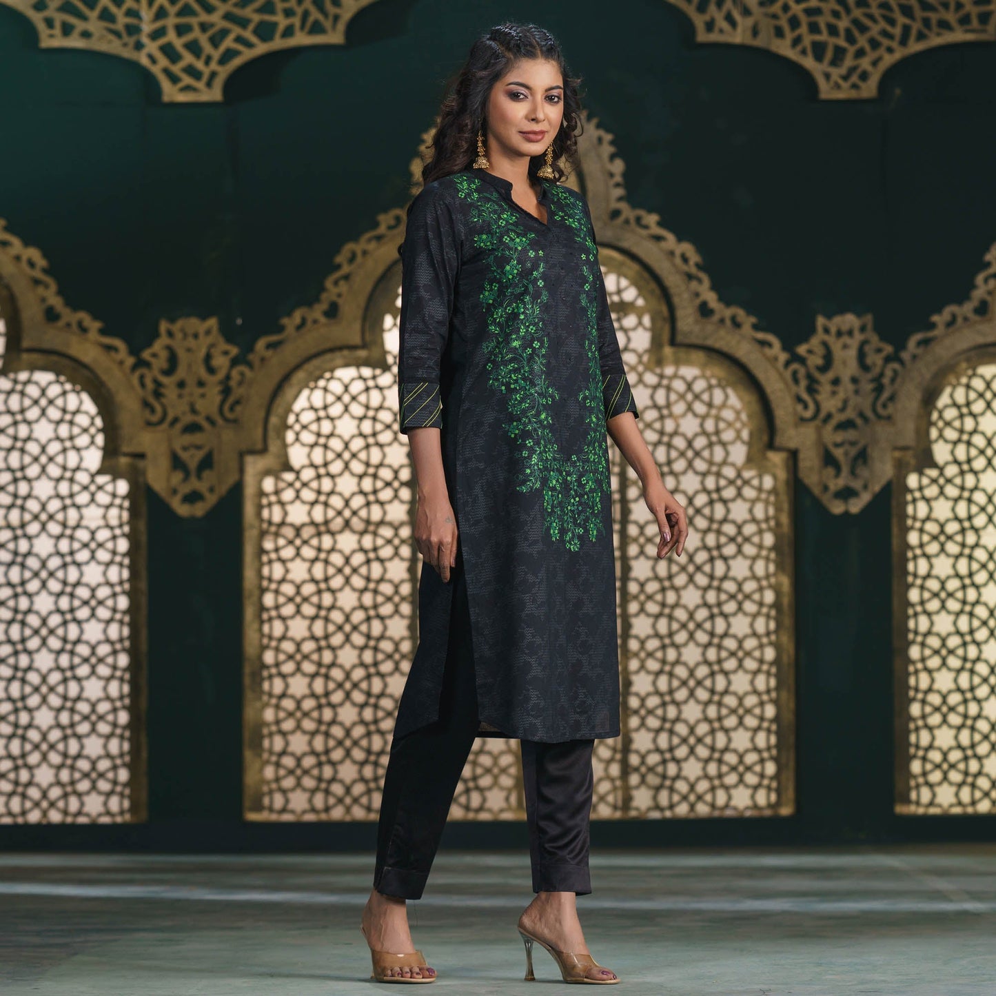 ETHNIC KURTI-BLACK