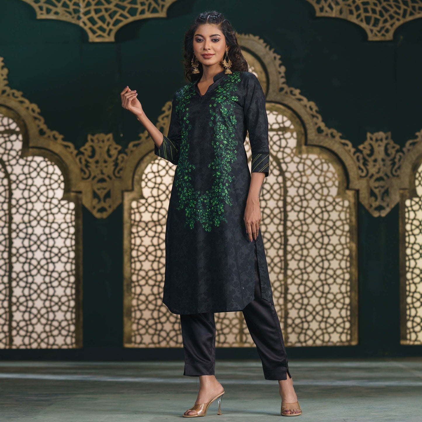 ETHNIC KURTI-BLACK