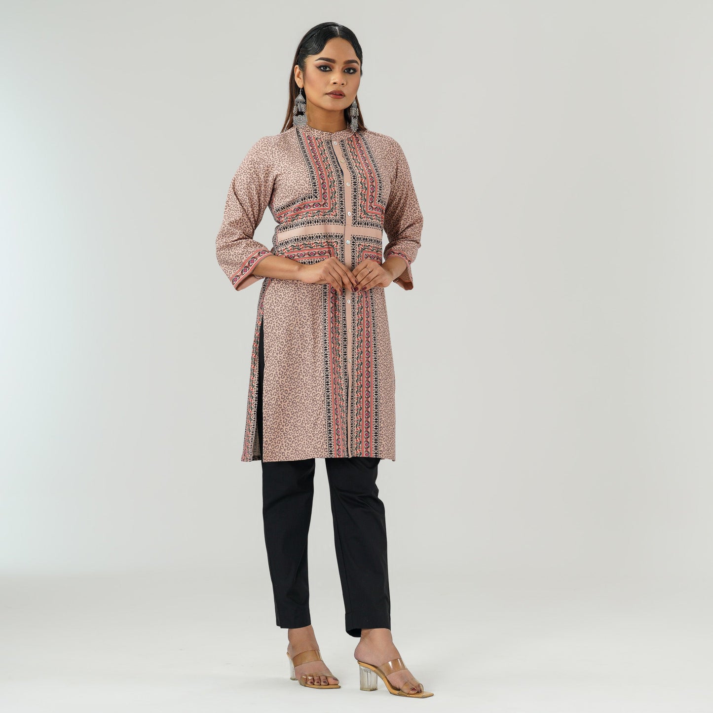 Womens Multi Color Printed Kurti